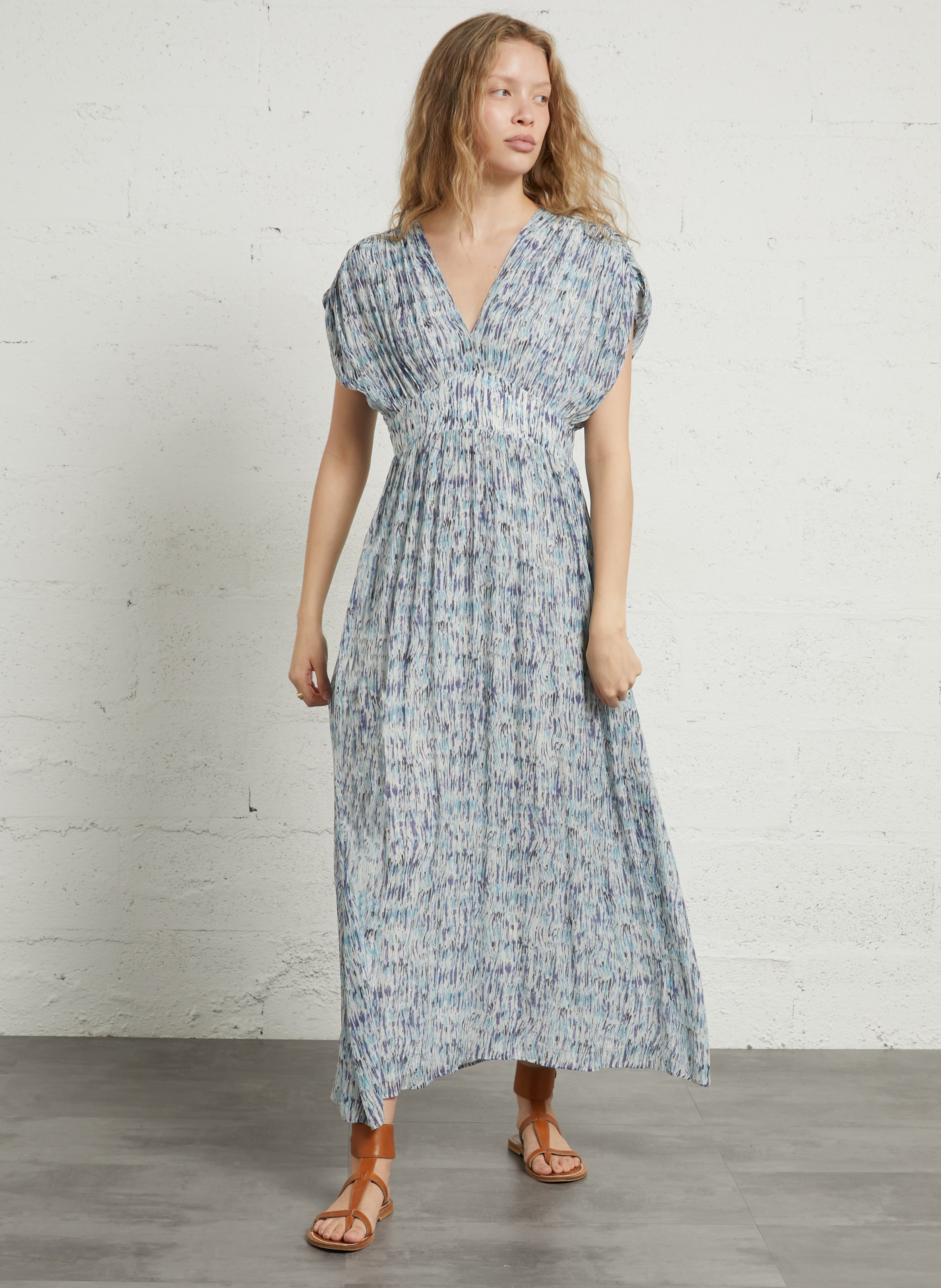 Robe longue imprimée MAISON 123 Prune