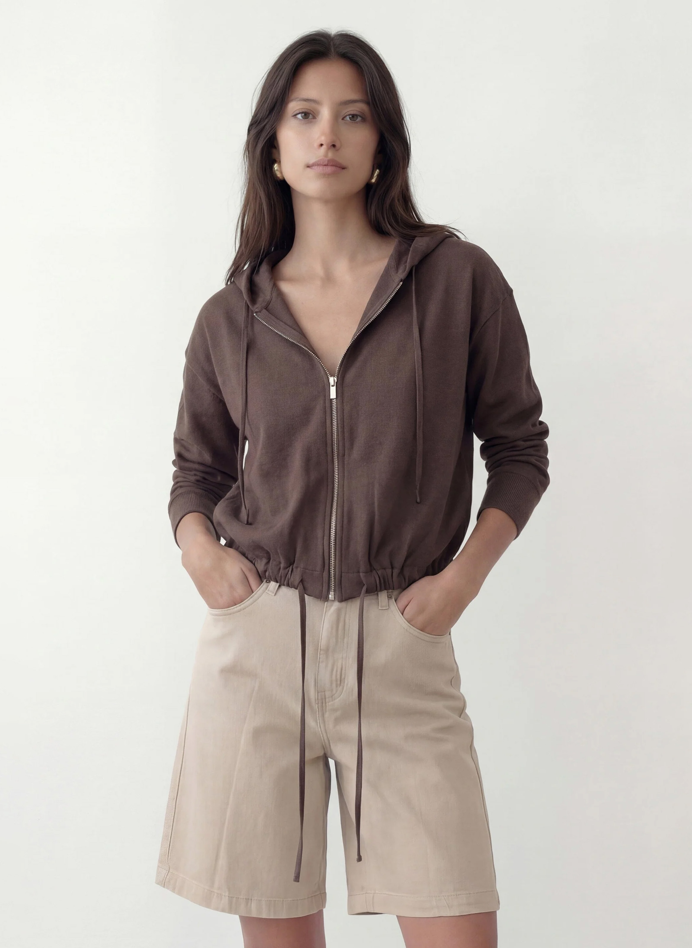 Round-neck cardigan KOOKAI Brown