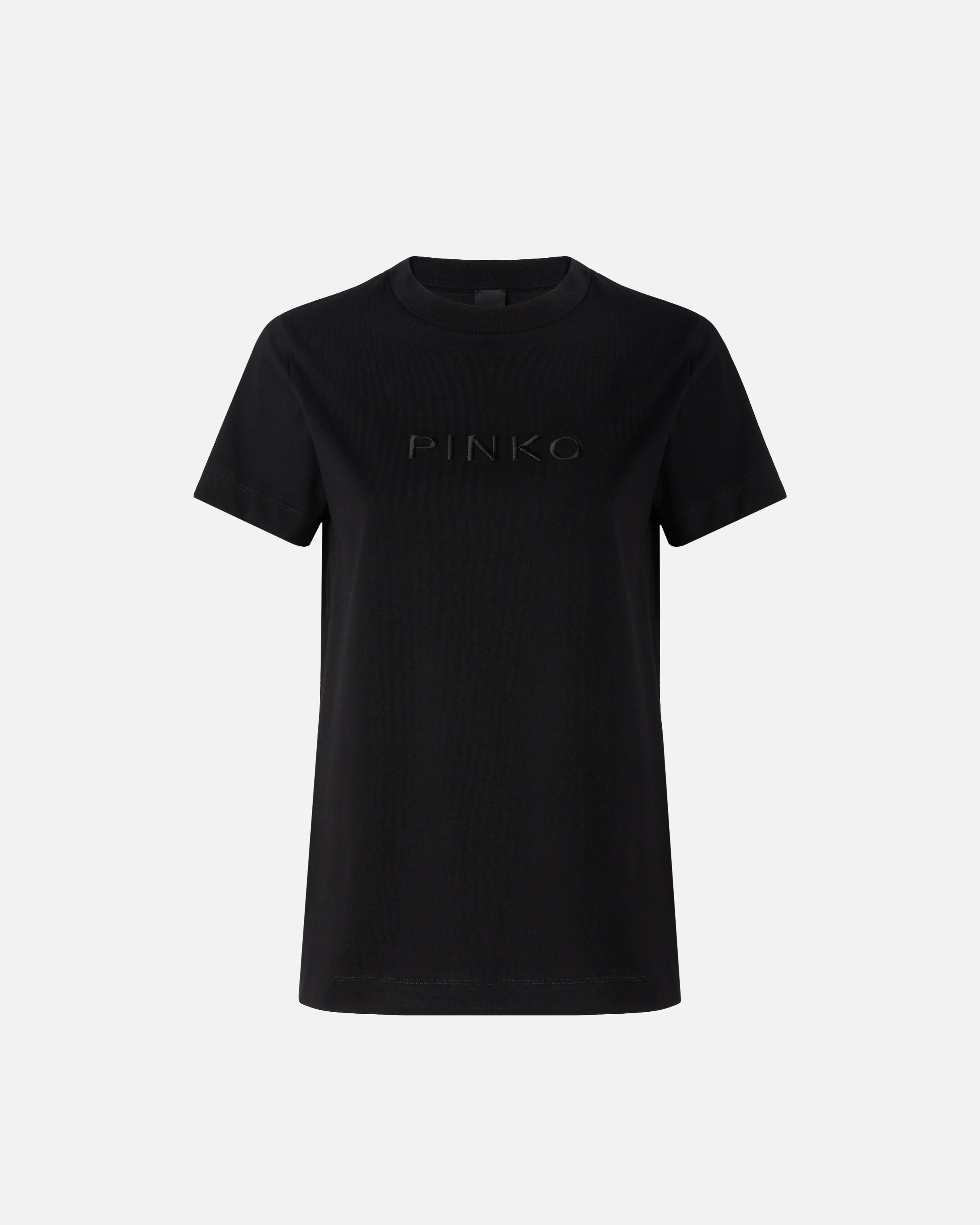 Embroidered Pinko logo T-shirt PINKO Black