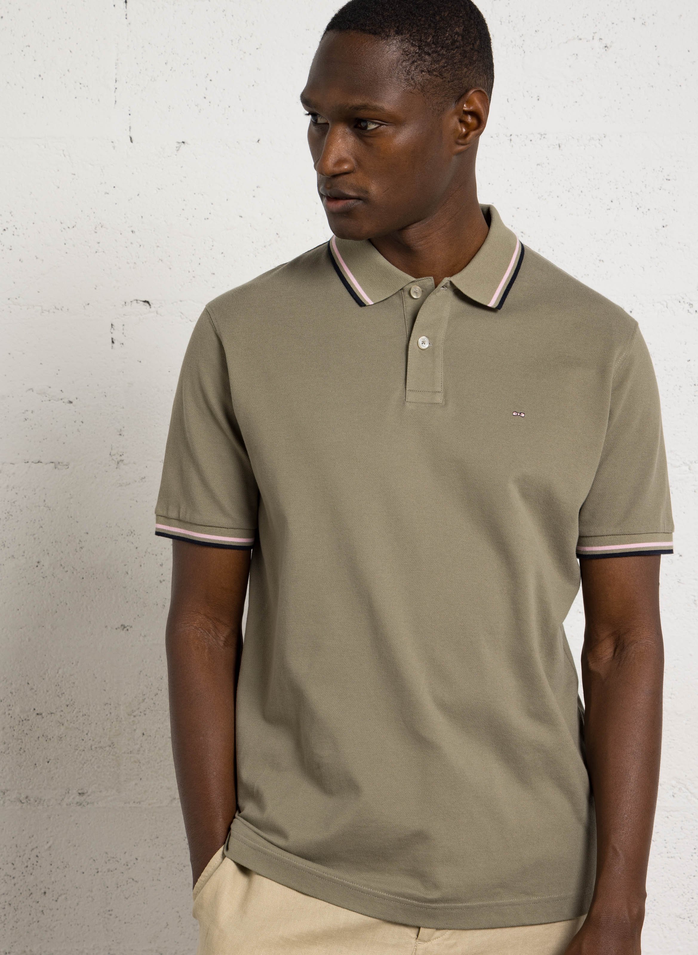 Polo droit en coton EDEN PARK Beige