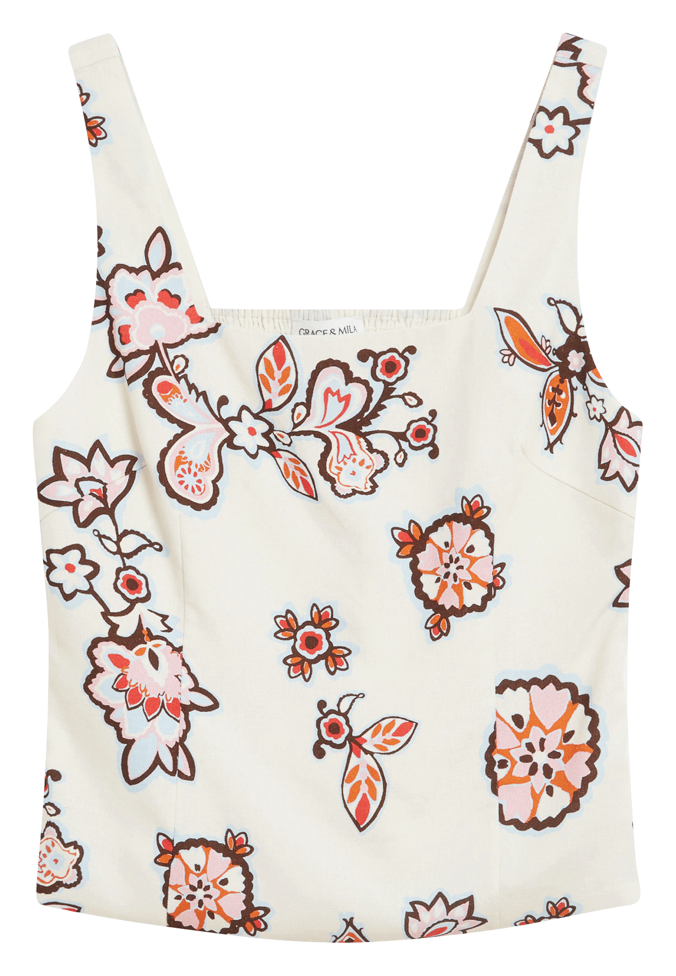 Top mit eckigem Ausschnitt GRACE ET MILA Weiss