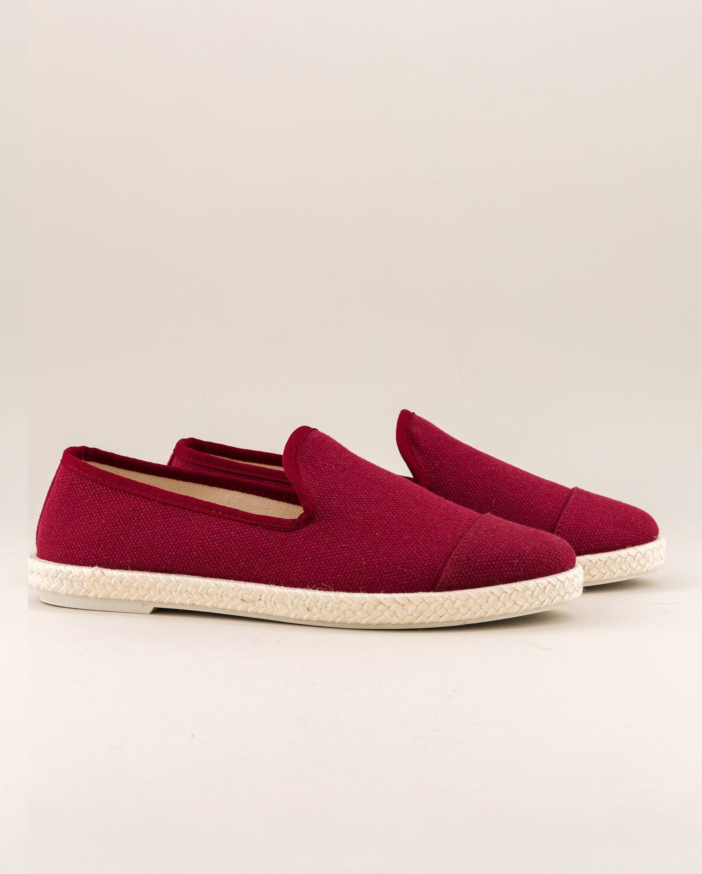 Women's recycled cotton Bordeaux espadrilles ANGARDE Red