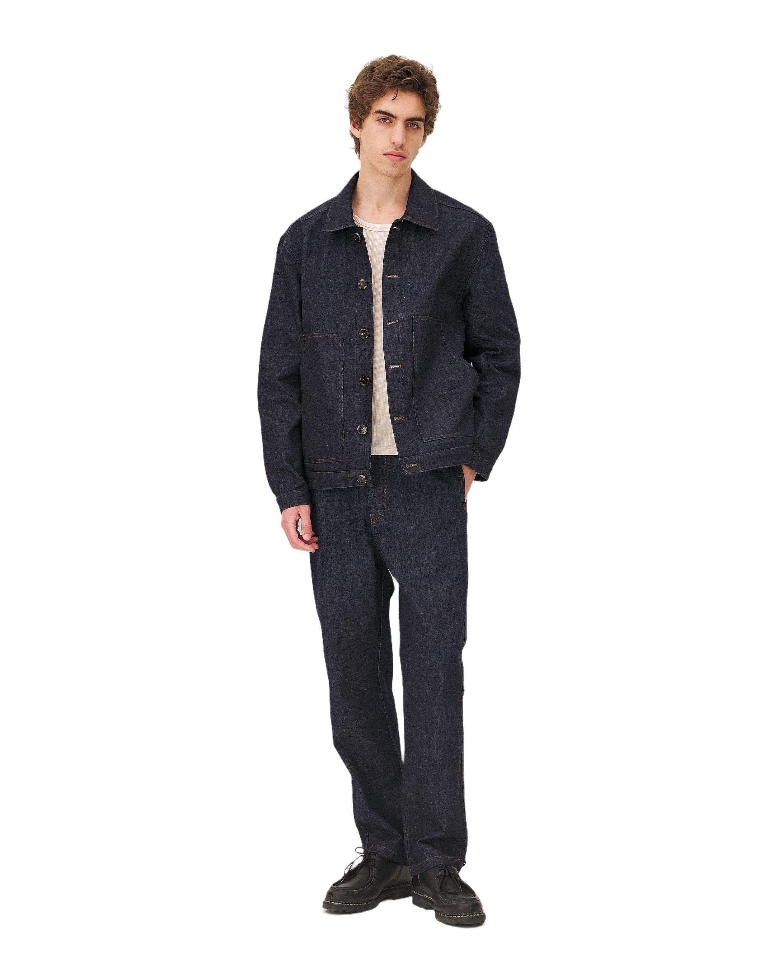 Workwear boxy jacket in Arizona Indigo Noyoco Purple