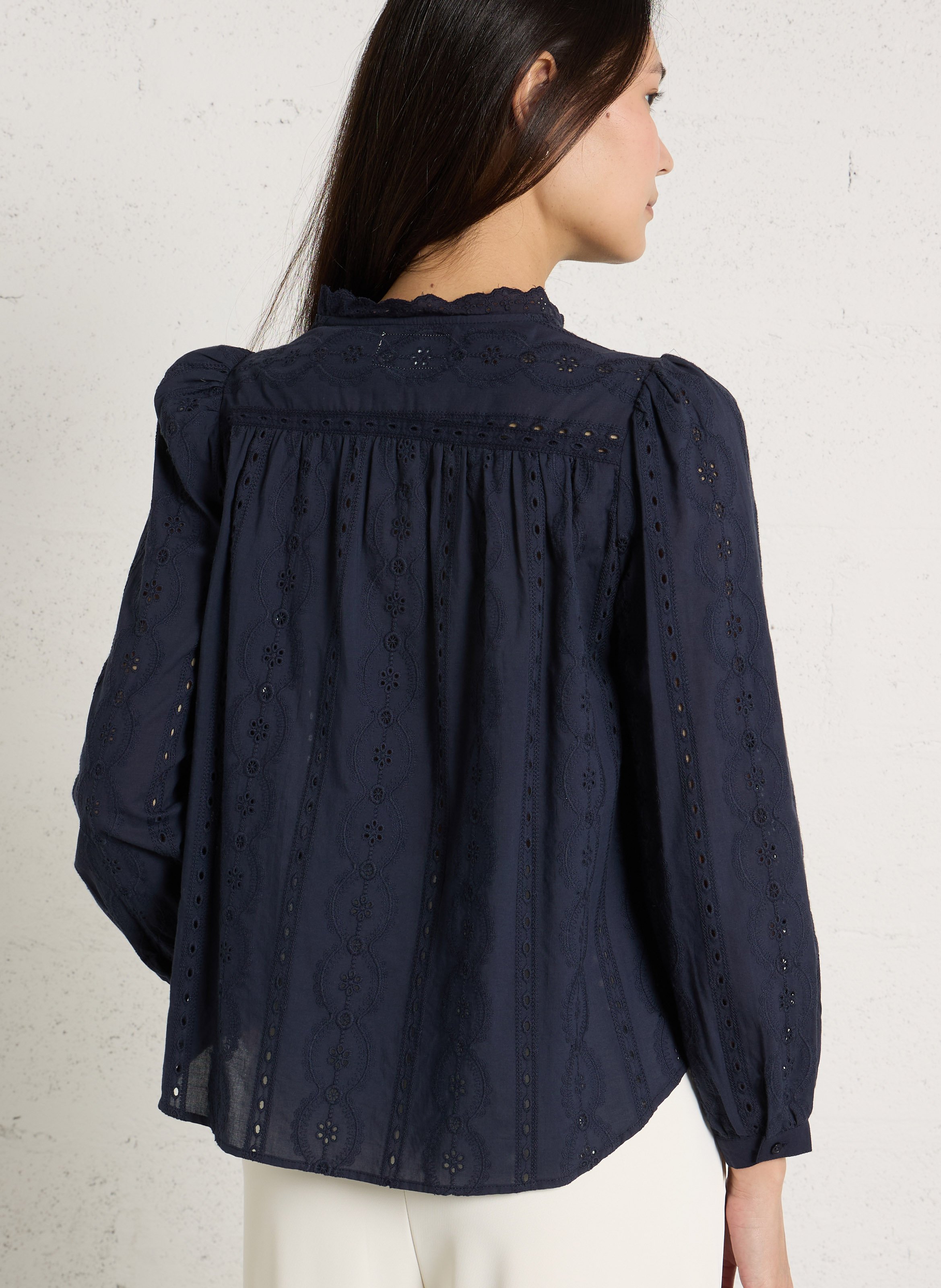 Bluse mit Henley-Ausschnitt SUD EXPRESS Blau