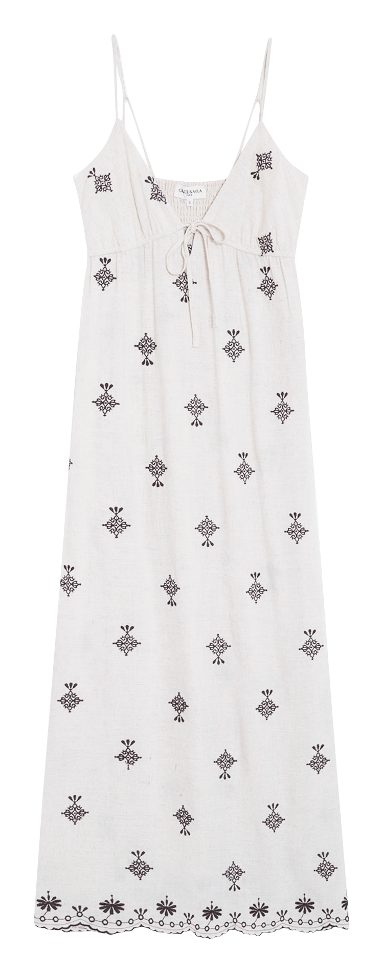 Robe longue décolleté V  GRACE ET MILA Marron