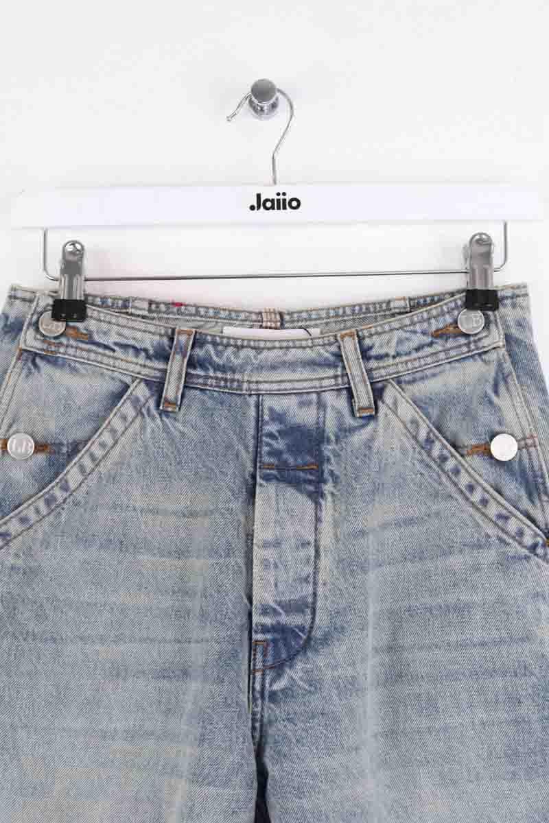 Straight cotton-blend pants LAURENCE BRAS - Seconde Main Blue