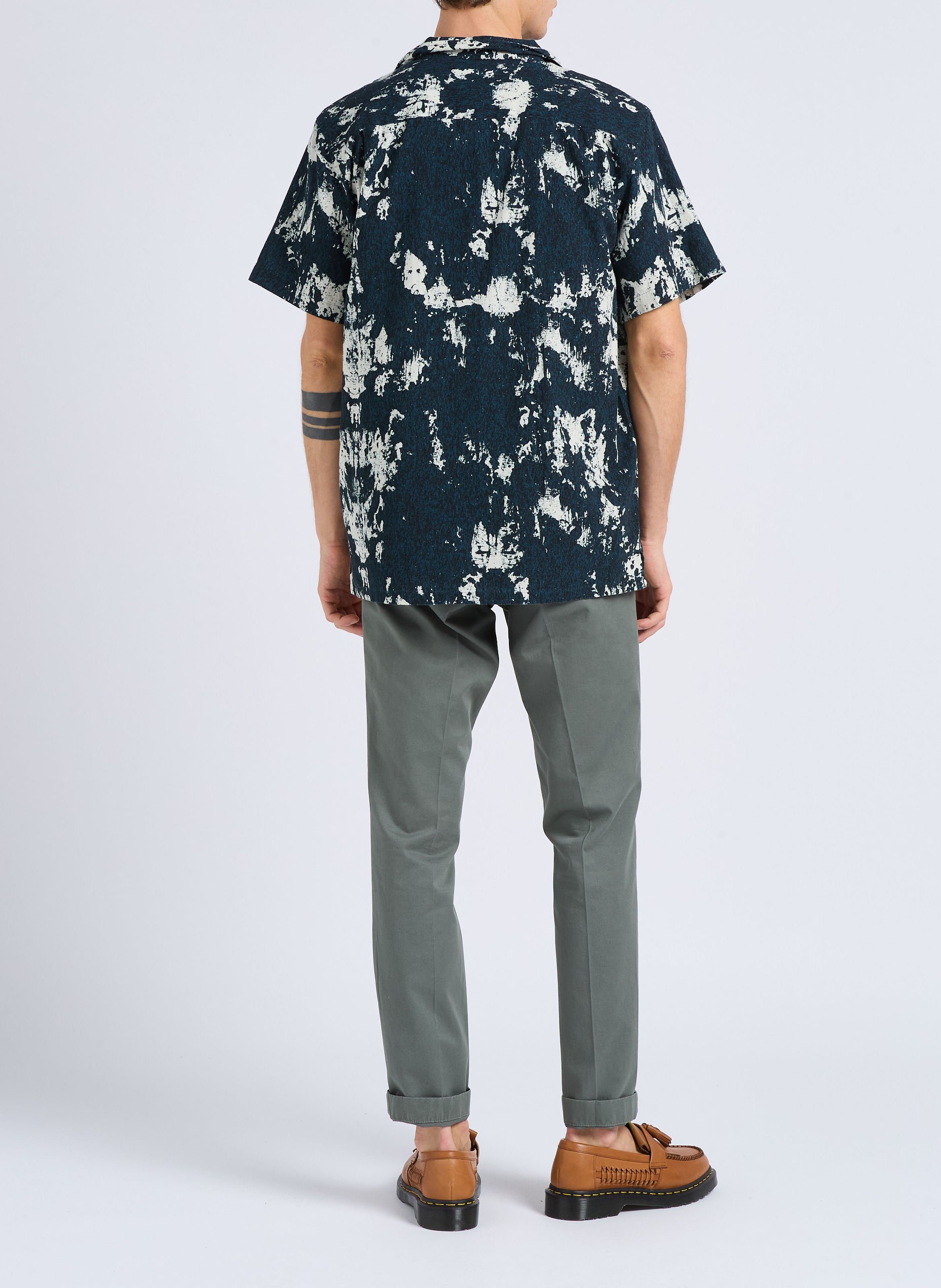 Tee-shirt col rond en coton bio  FARAH Bleu