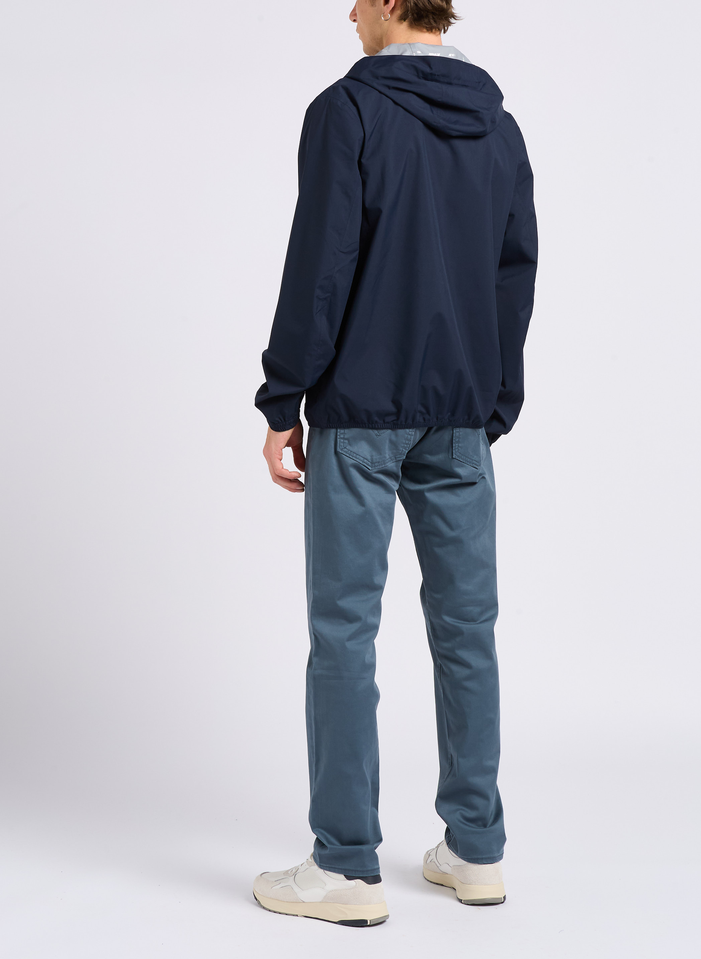 Fitted jacket with hood K-WAY Blue