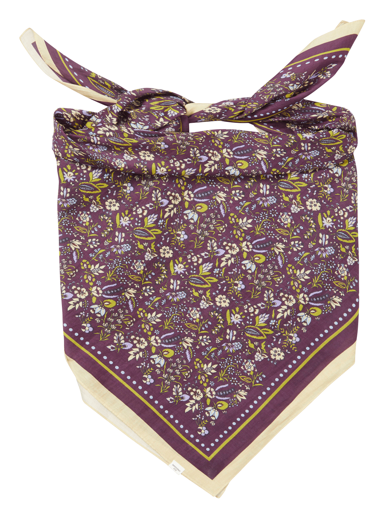 Foulard carré imprimé floral en coton mélangé BECKSONDERGAARD