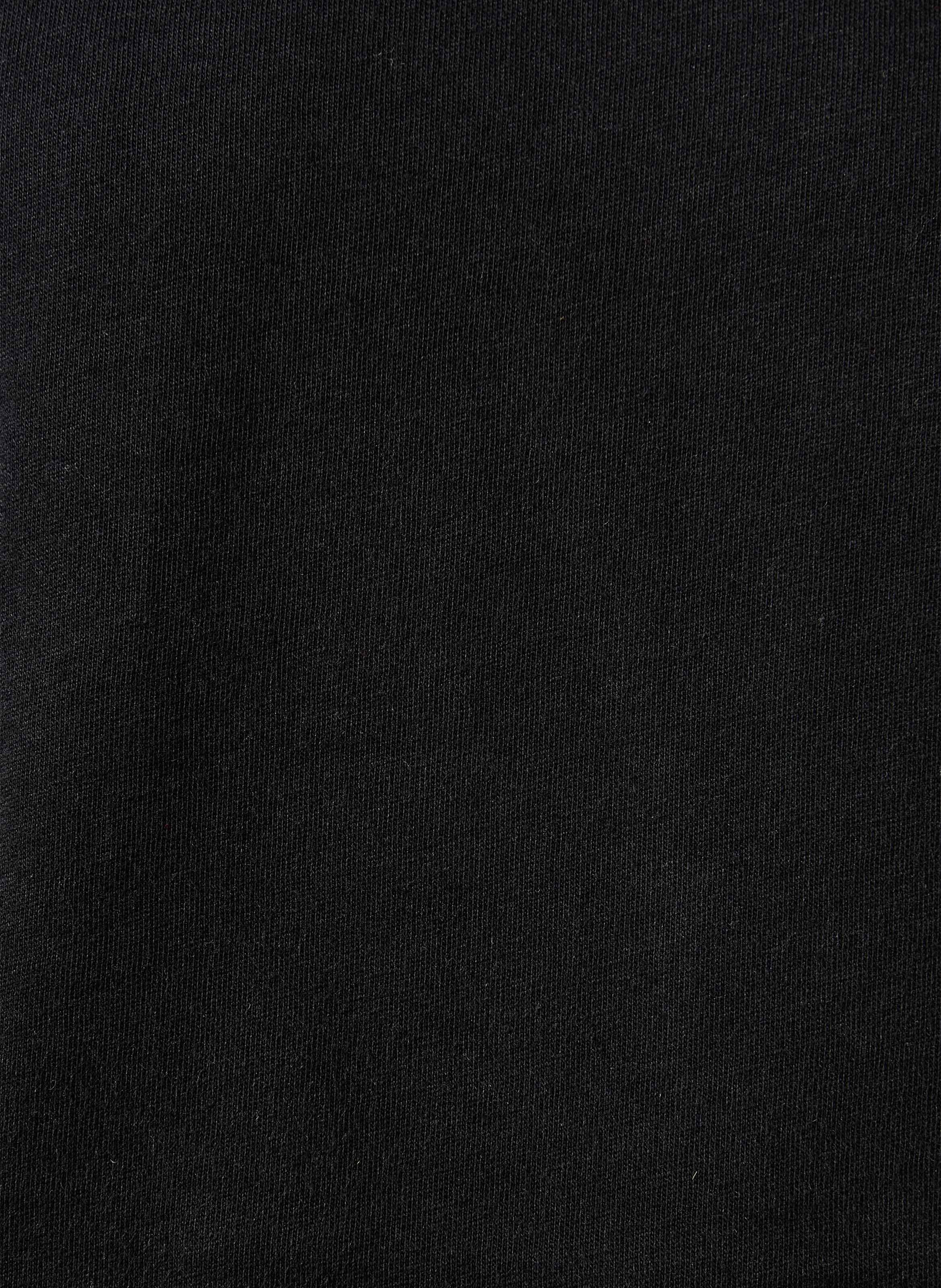 Tee-shirt droit col rond en coton bio LA FEE MARABOUTEE Noir