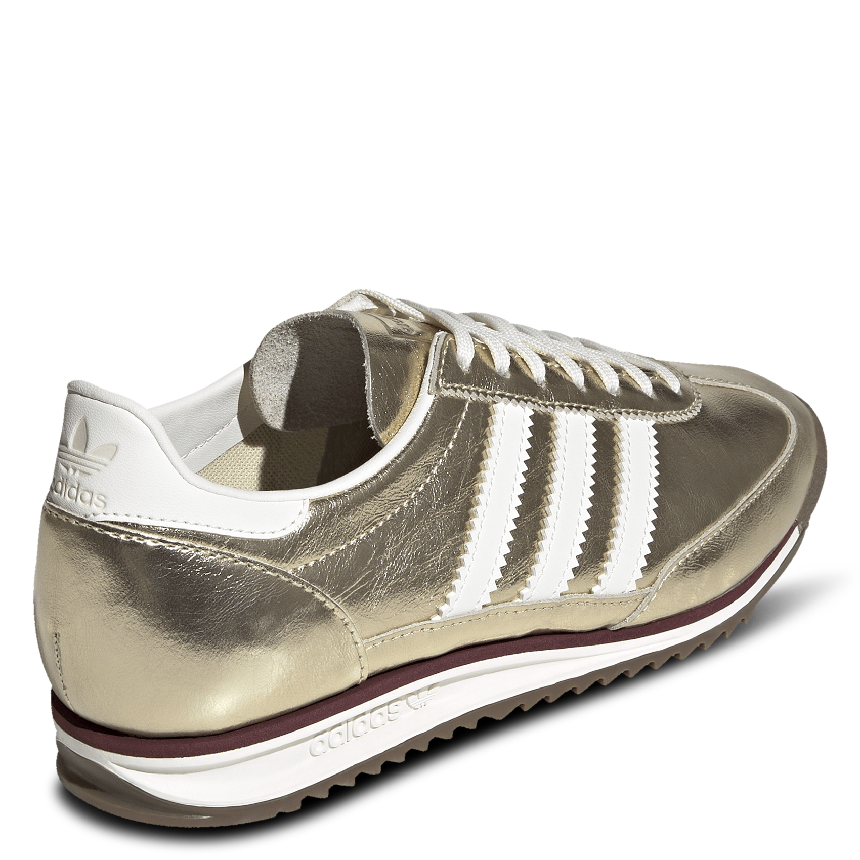 Contrasting leather-effect low-top sneakers ADIDAS Golden