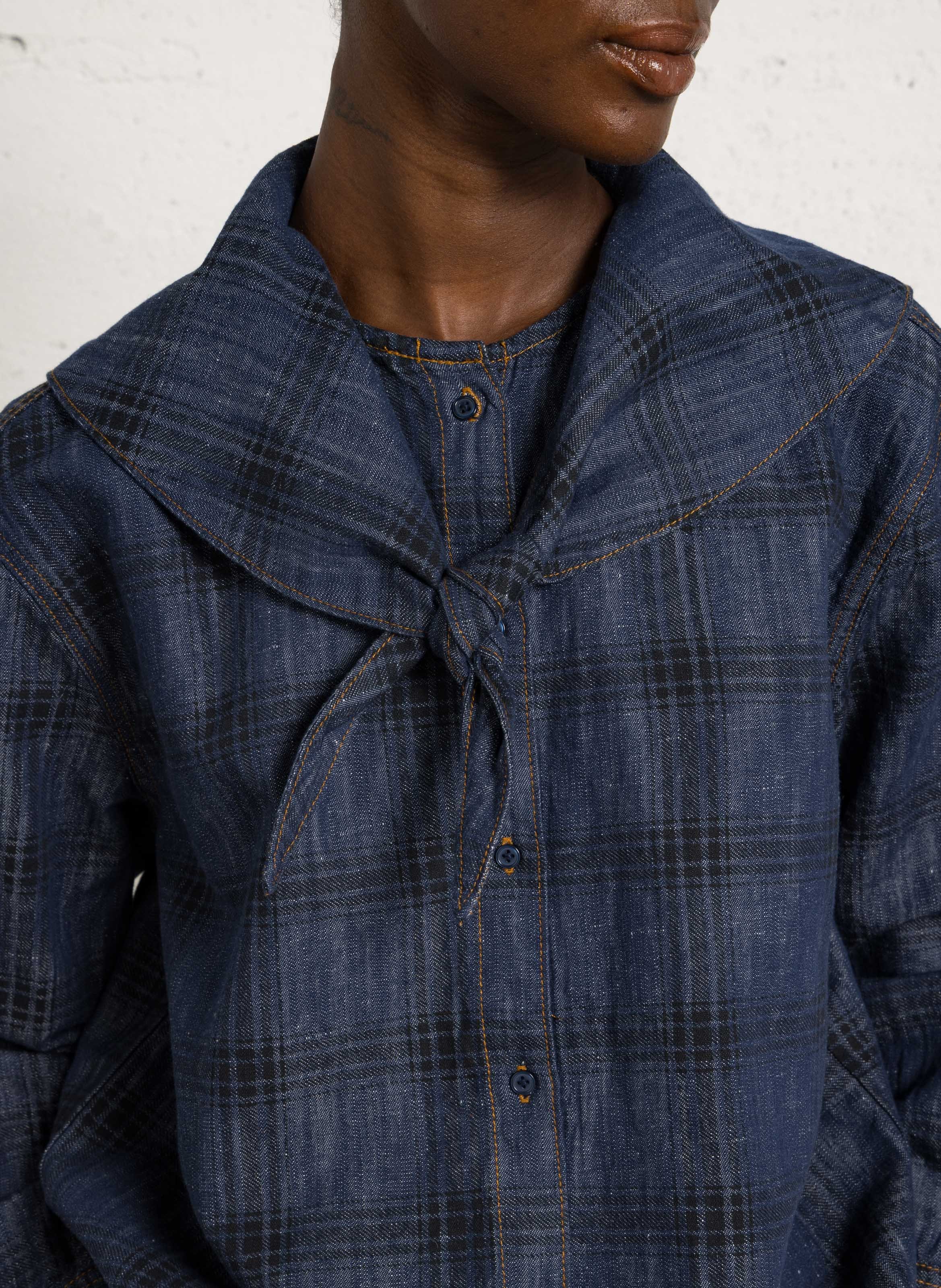 Chemise imprimée en coton THE TINY BIG SISTER Bleu