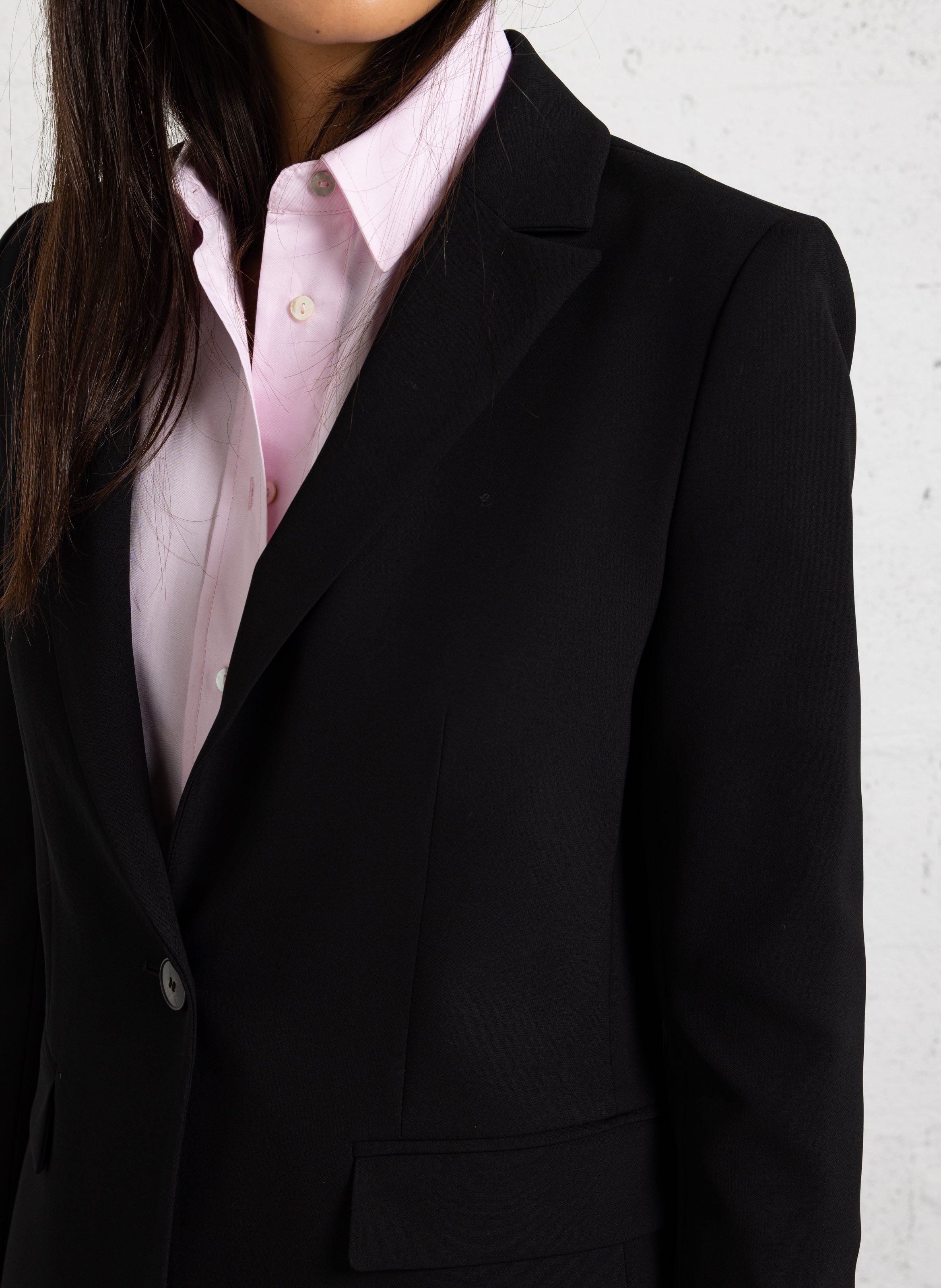 Klassieke rechte blazer met kraag MAISON 123 Zwart