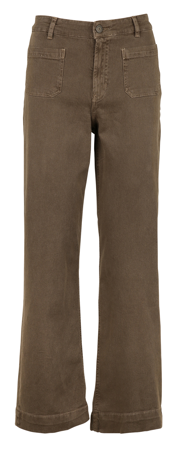 Jean flare taille haute en coton mélangé SUD EXPRESS