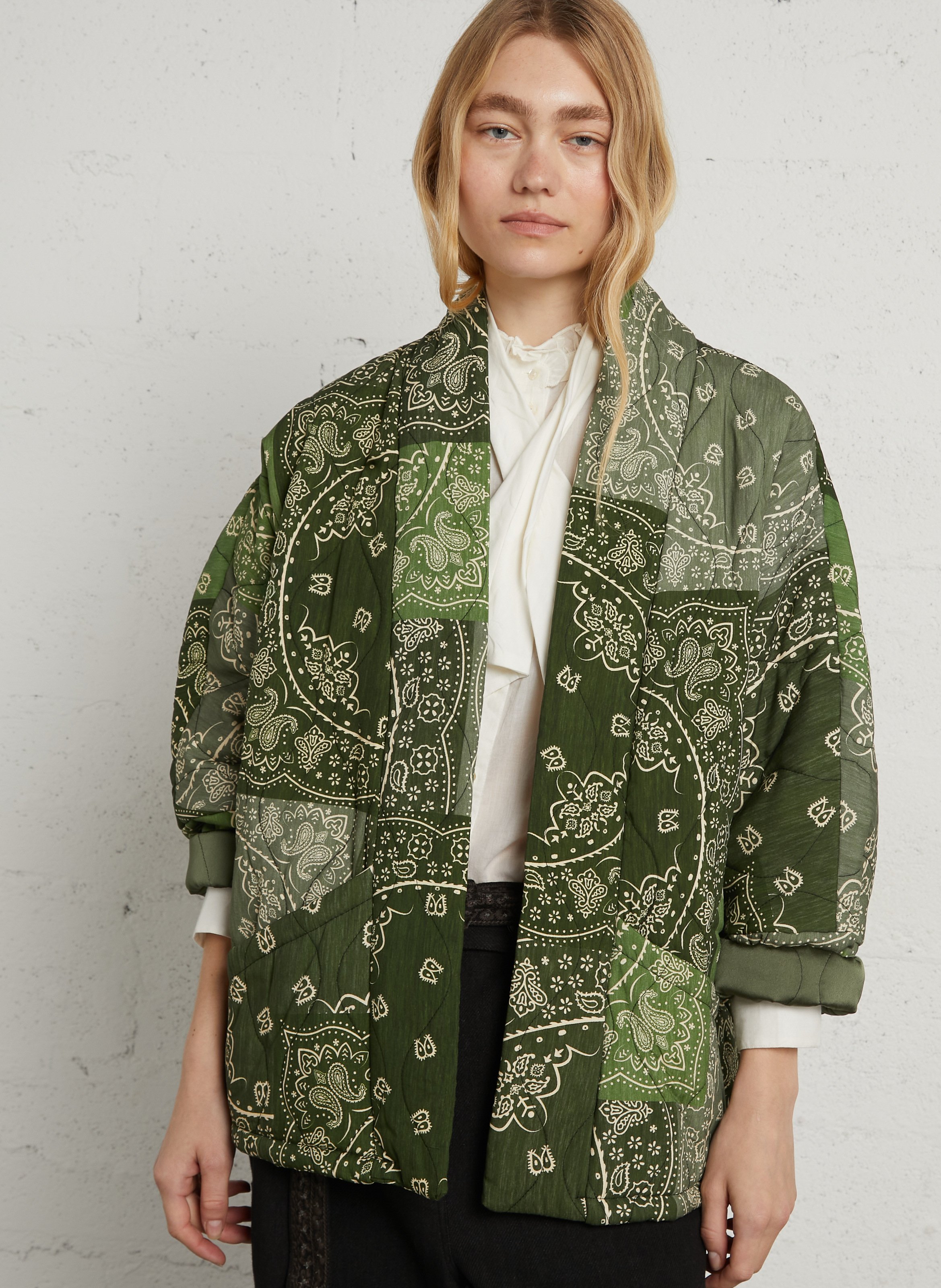 Veste oversize col chale AOKYANOS Kaki