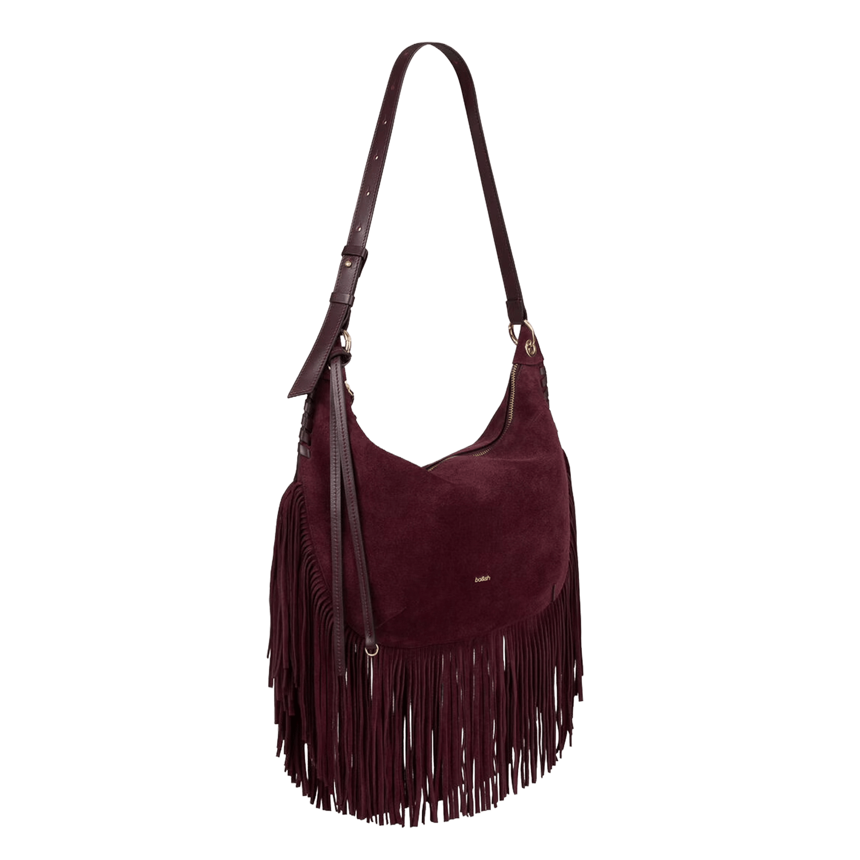 Hobo shoulder bag in leather BA&SH Plums