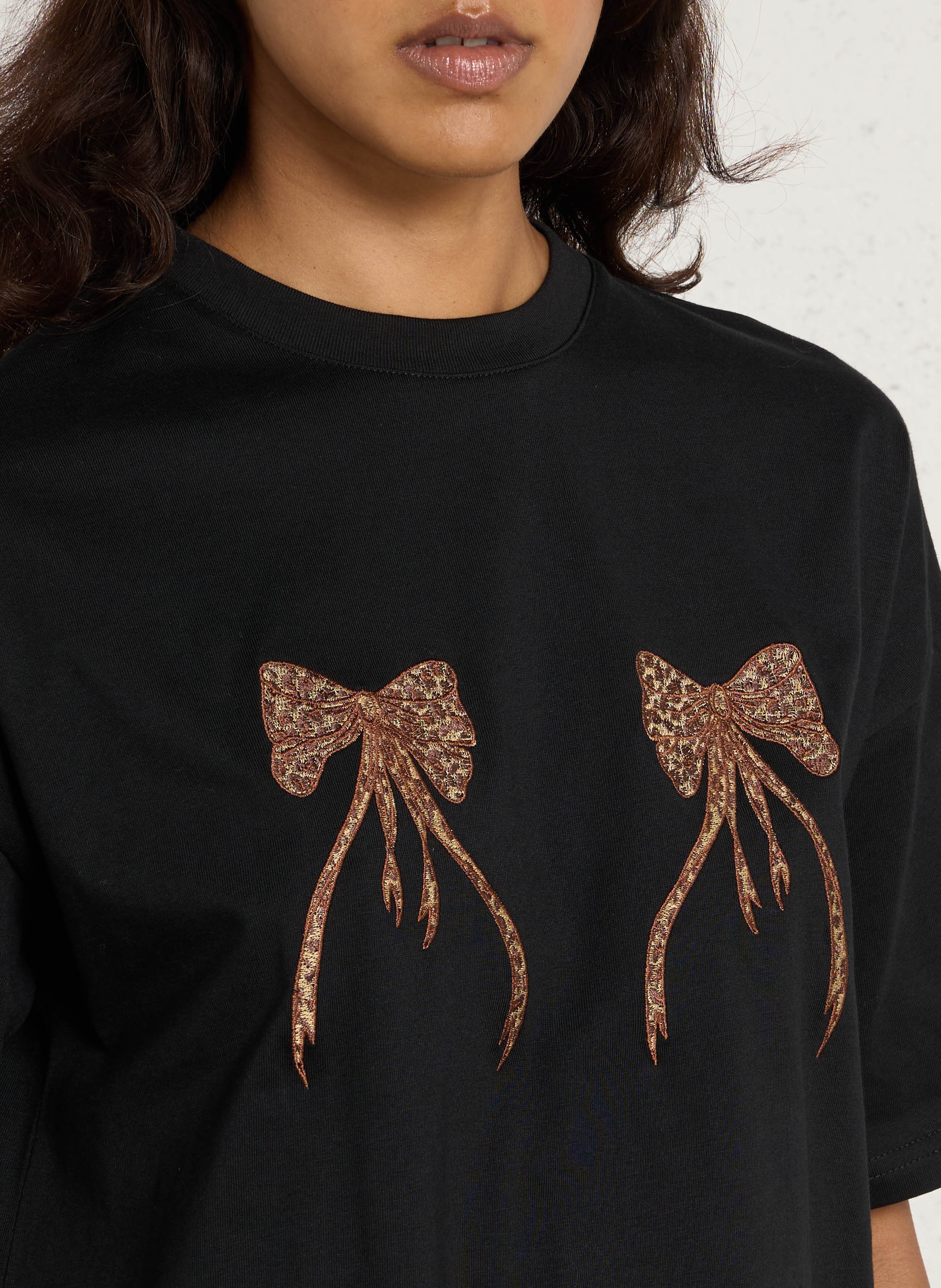 Oversized cotton T-shirt NEVER FULLY DRESSED Black