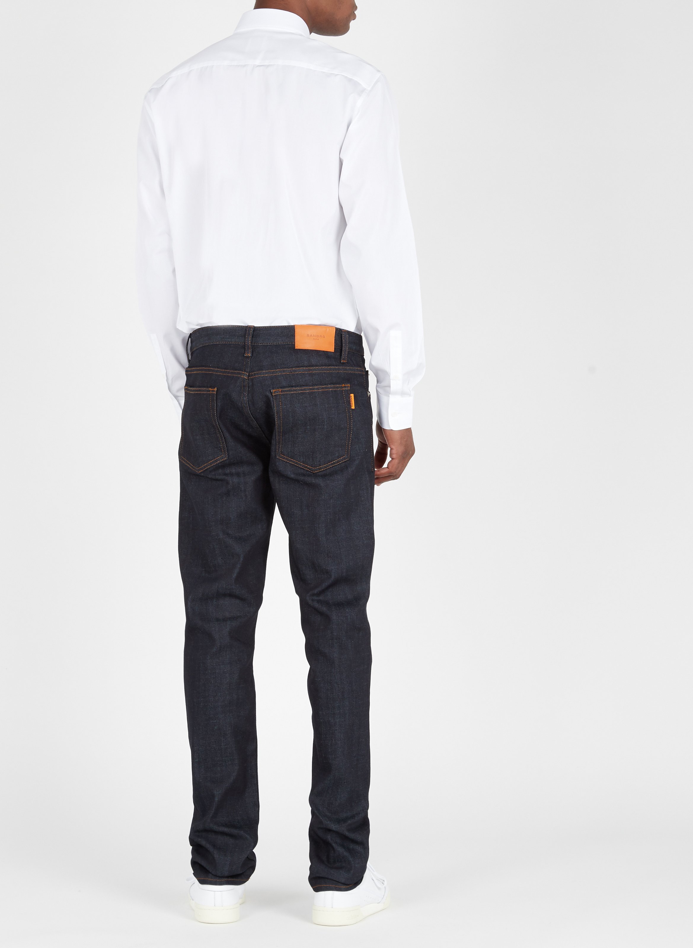 Jean slim en coton mélangé SANDRO Bleu