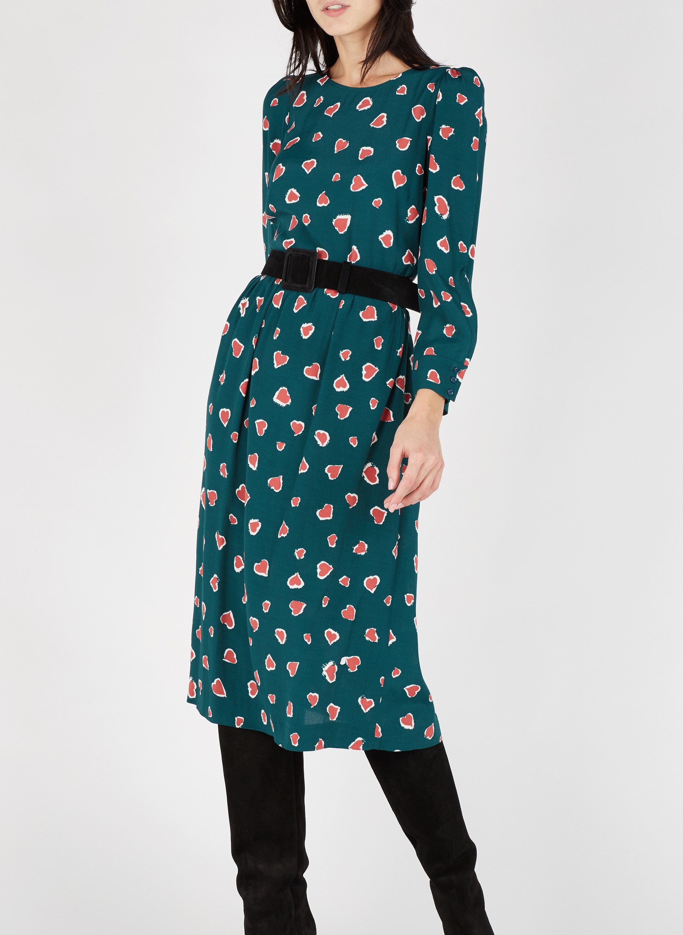 Leren riem met gesp BA&SH Zwart