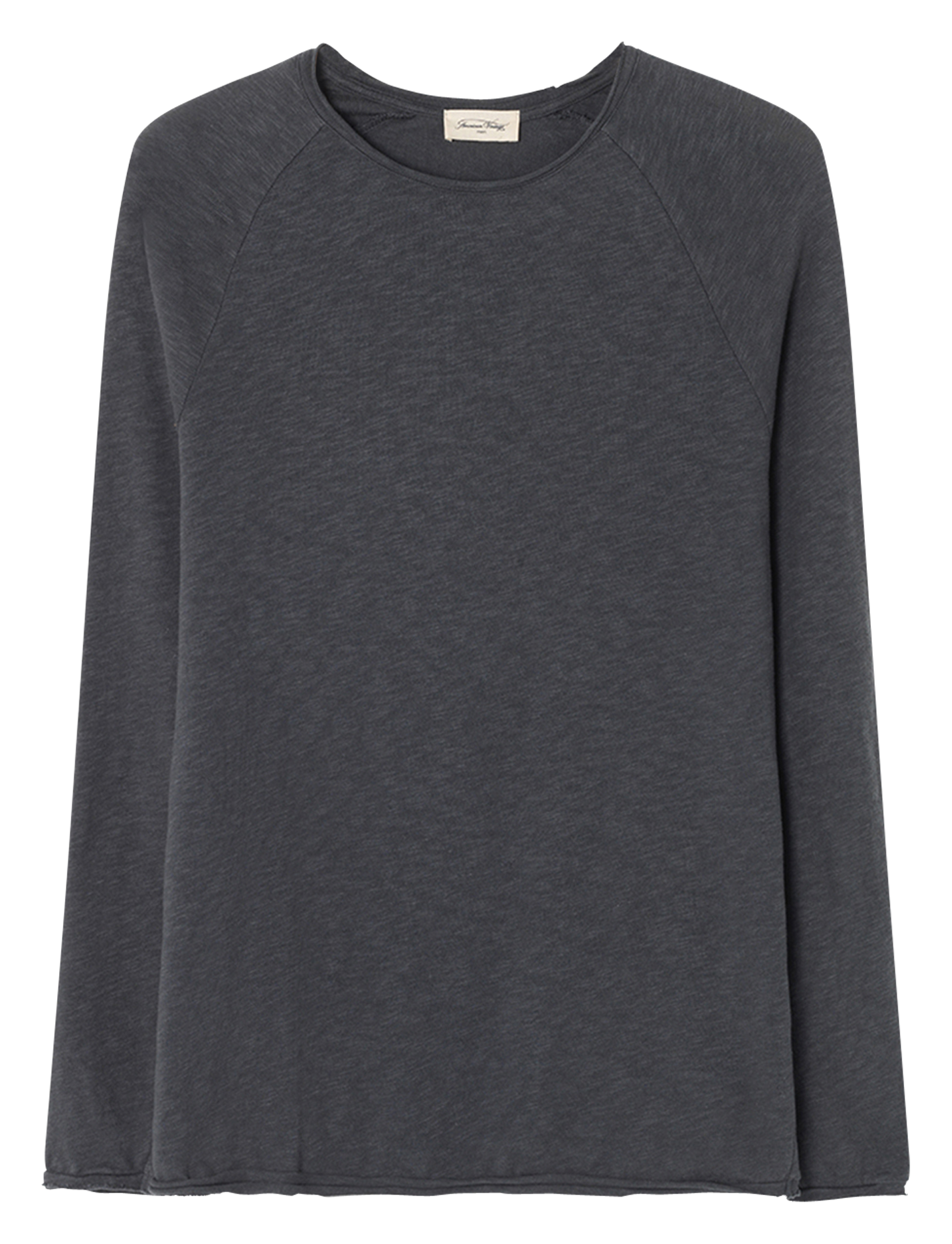 Flamed cotton round-neck T-shirt SONOMA Anthracite chine