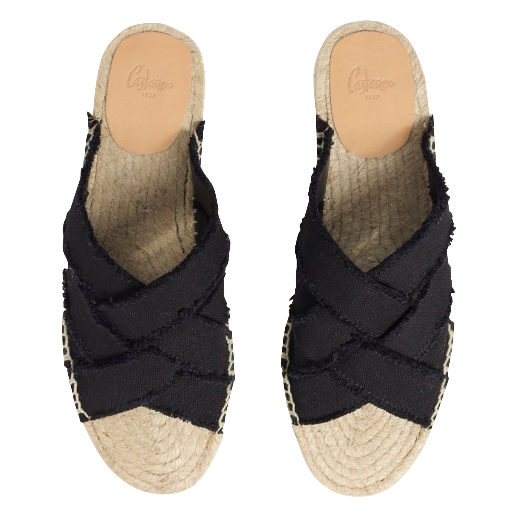 Mules plates en coton CASTANER Noir