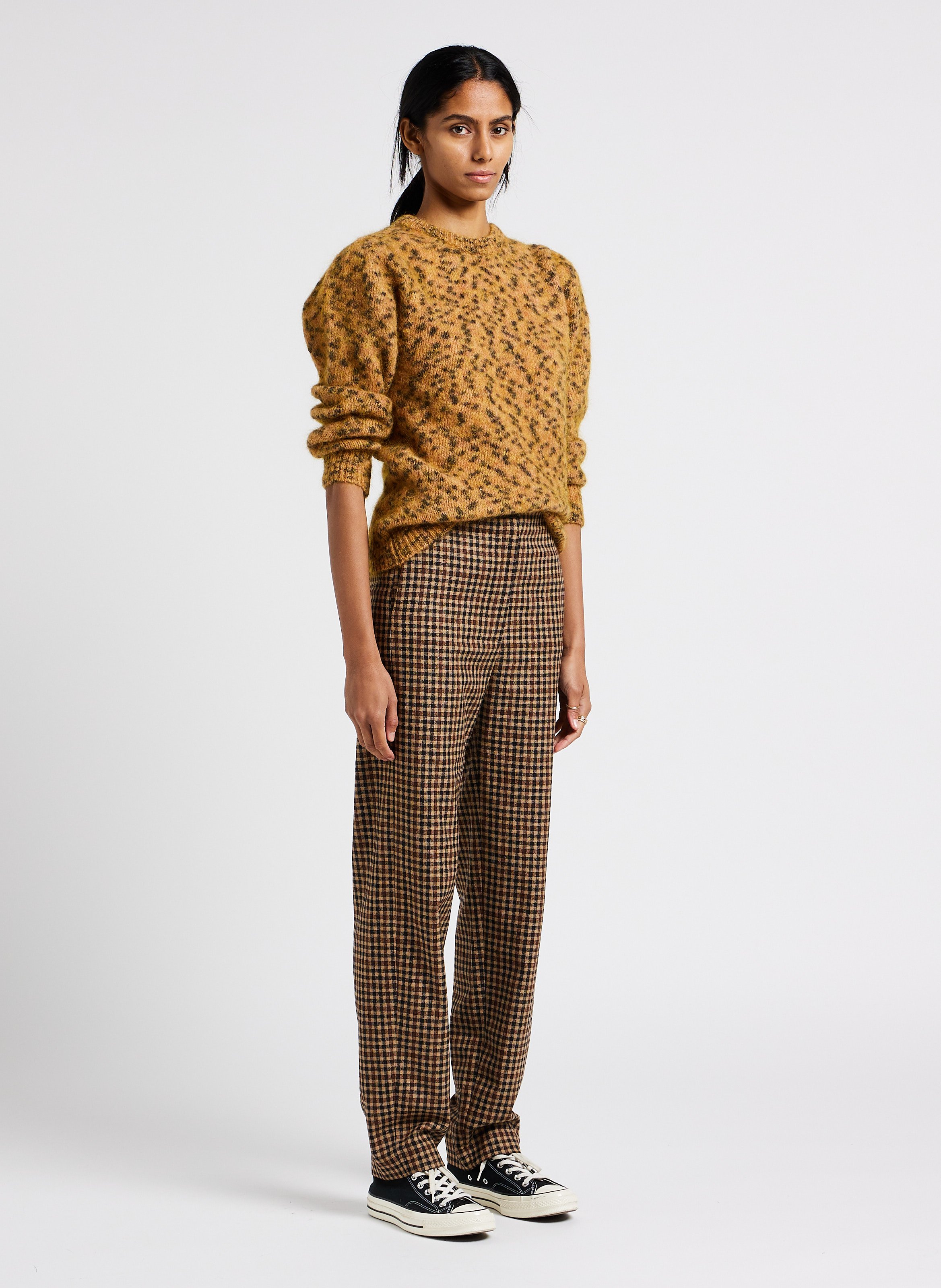 Pantalon droit taille haute DIEGA Beige