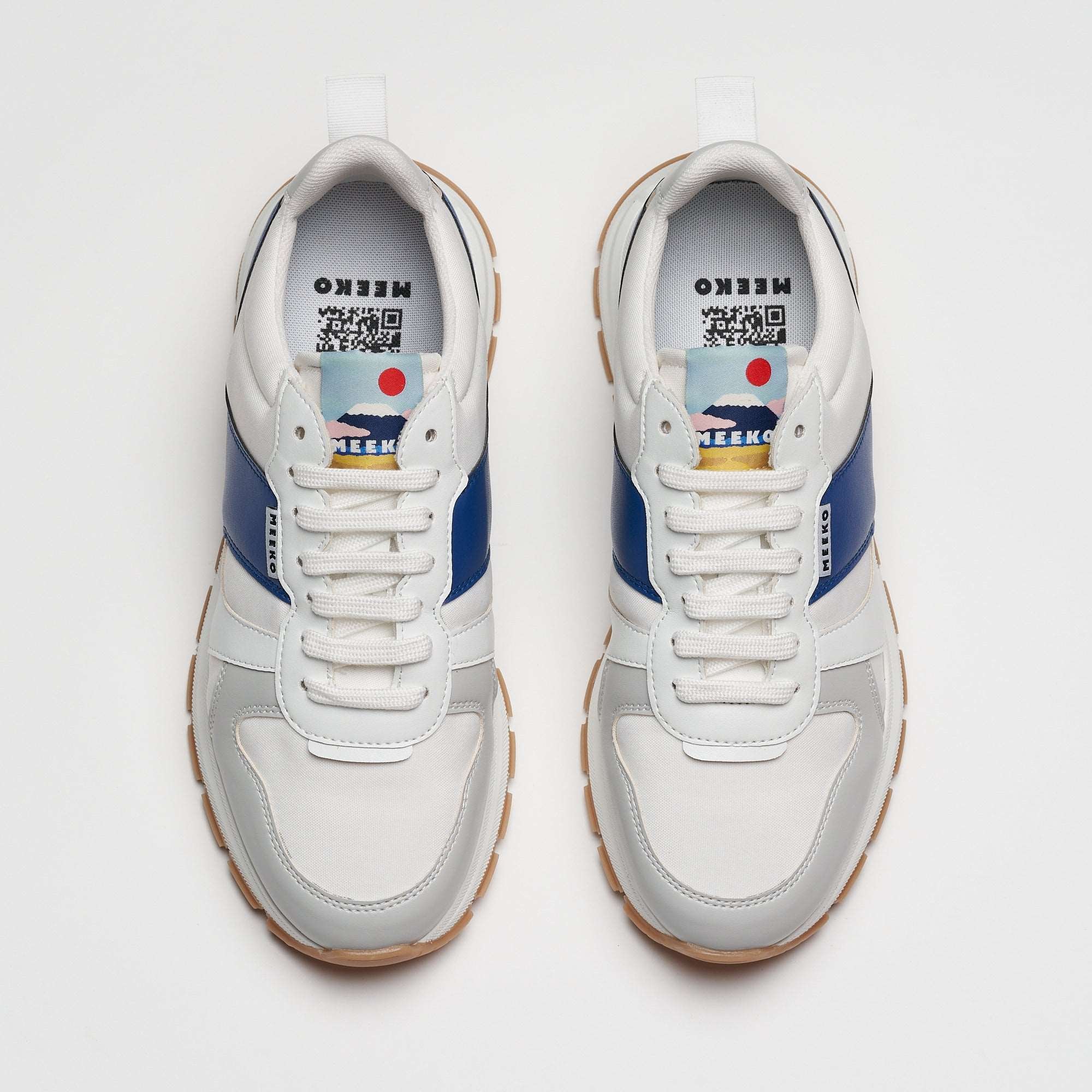 Eco-friendly running-style sneakers MEEKO Blue