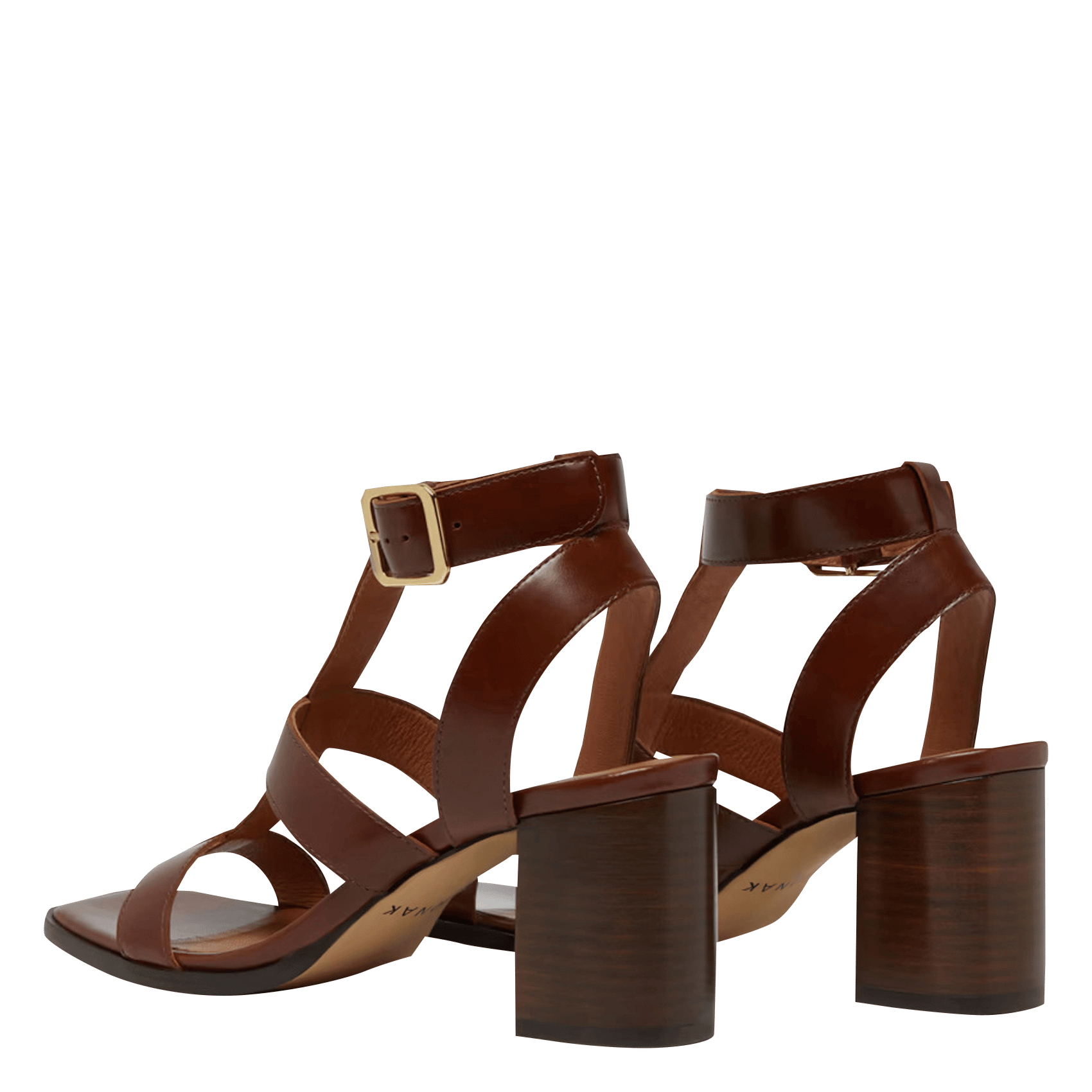 Sandales à talons en cuir JONAK Marron