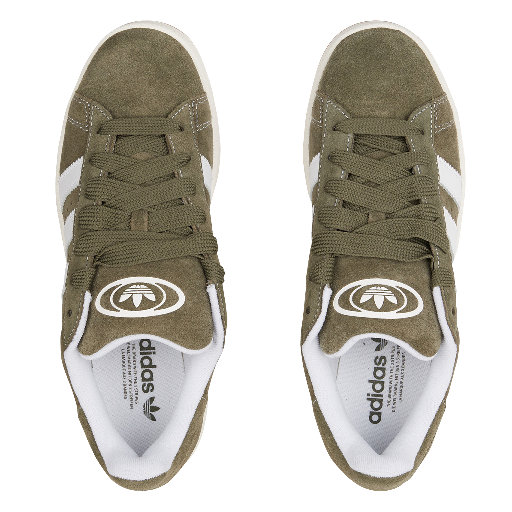 Baskets basses en cuir velours ADIDAS Vert