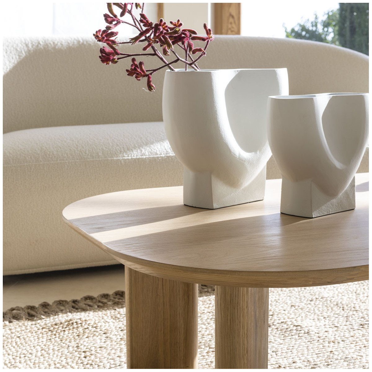 Vase céleste en métal blanc BLANC D'IVOIRE Blanc