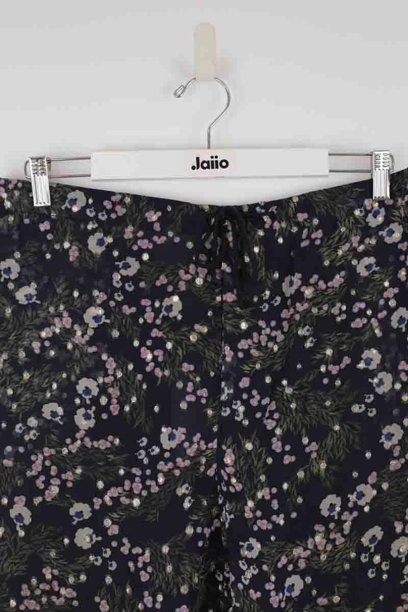 Silk wide-leg cropped trousers ISABEL MARANT - Seconde Main Blue