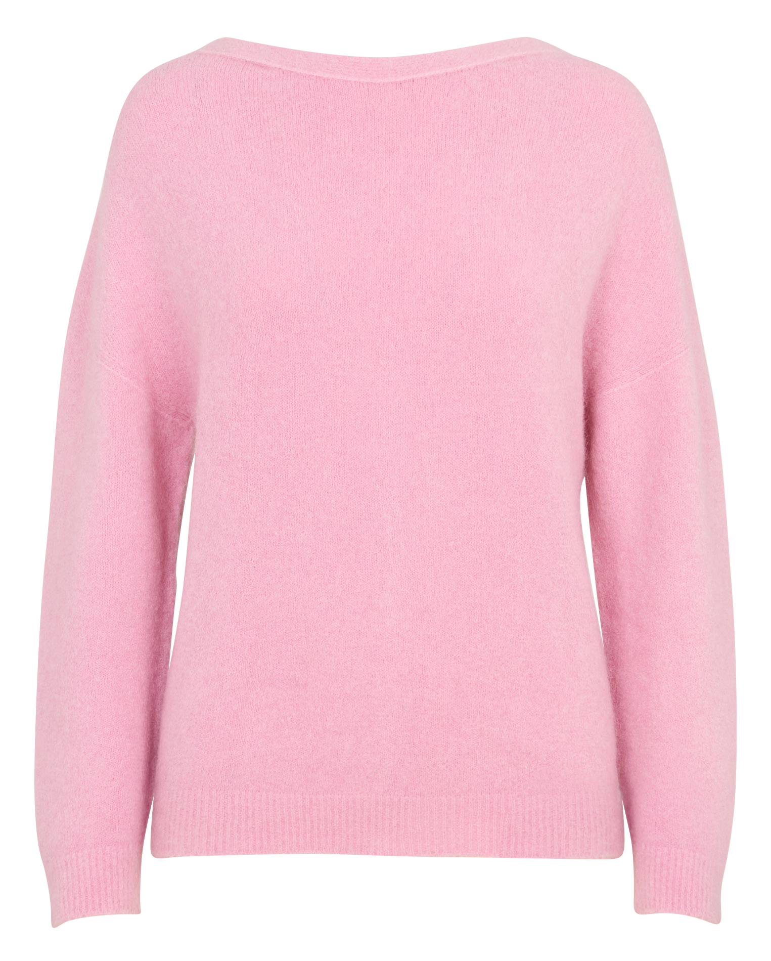 V-neck Wool Blend Vest with Front and Back Panels IKKS Pink