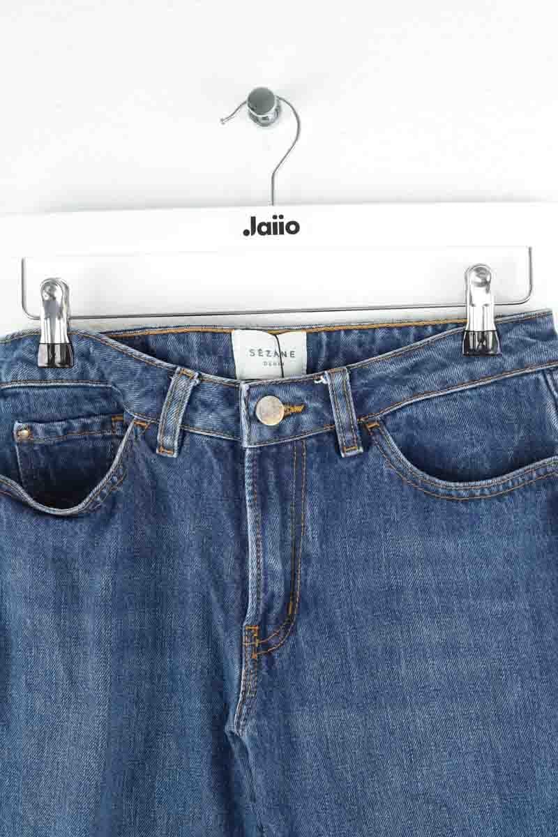 Cotton straight jeans SEZANE - Seconde main Blue