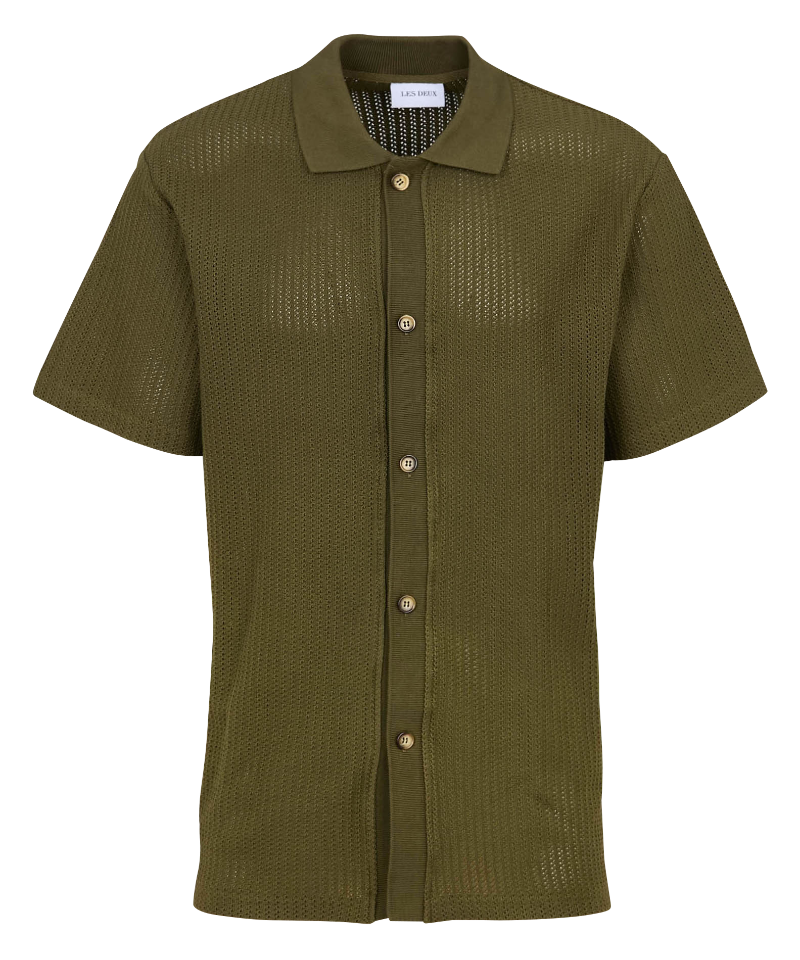 Gerade geschnittenes Poloshirt aus Bio-Baumwolle LES DEUX Khaki