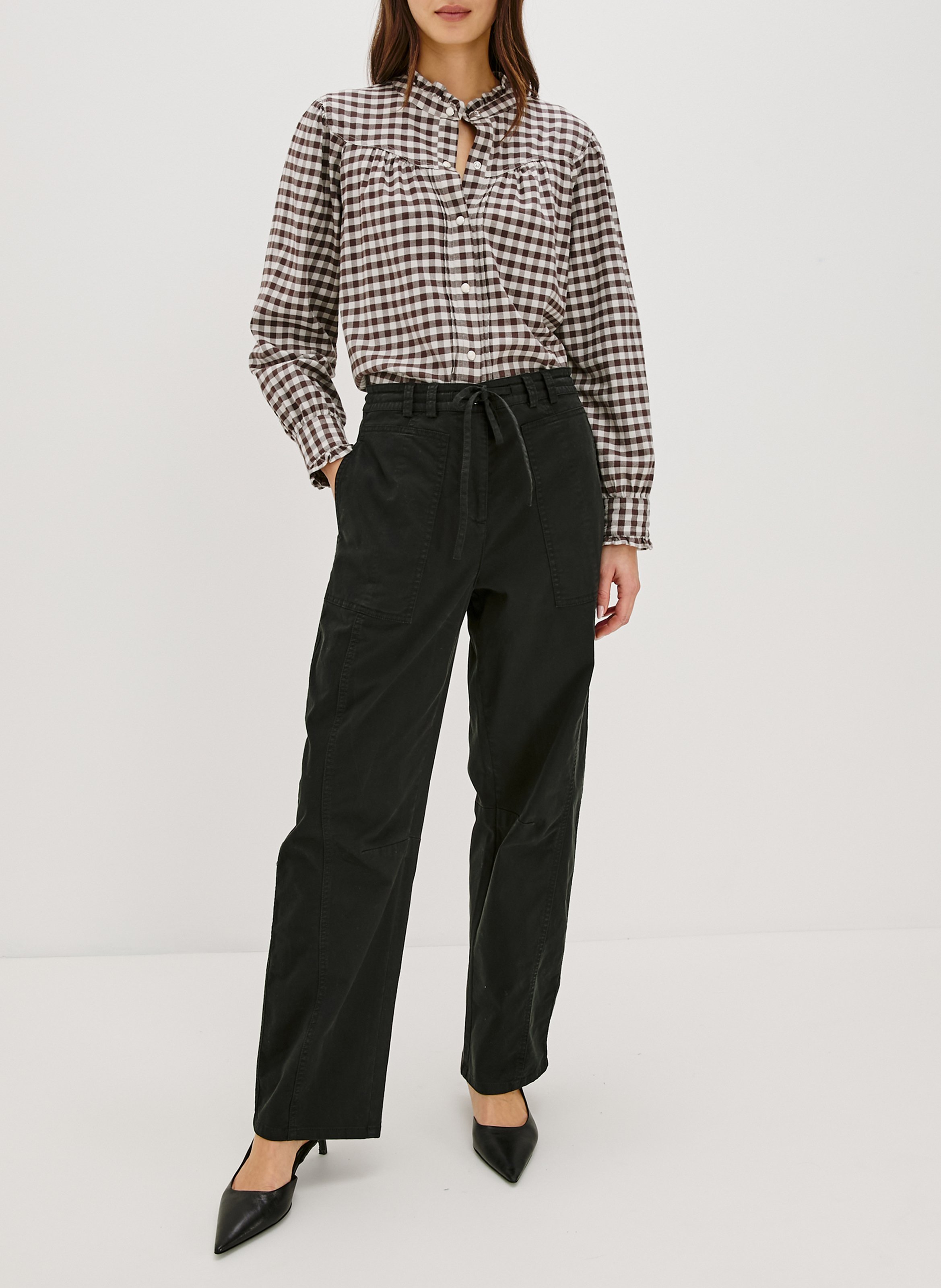 Bluse aus Baumwoll-Mix mit Rundhalsausschnitt RAILS Mehrfarbig