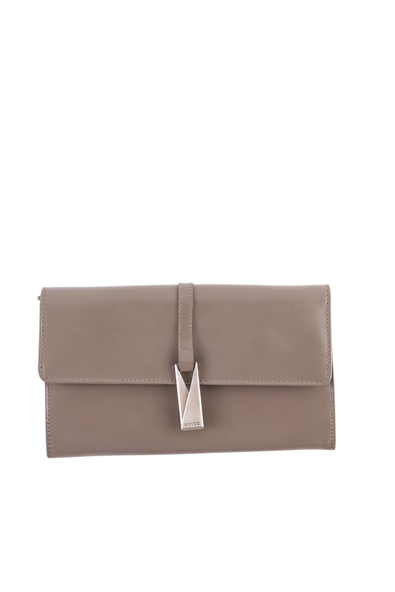 Leather card holder KENZO - SECONDE MAIN Grey