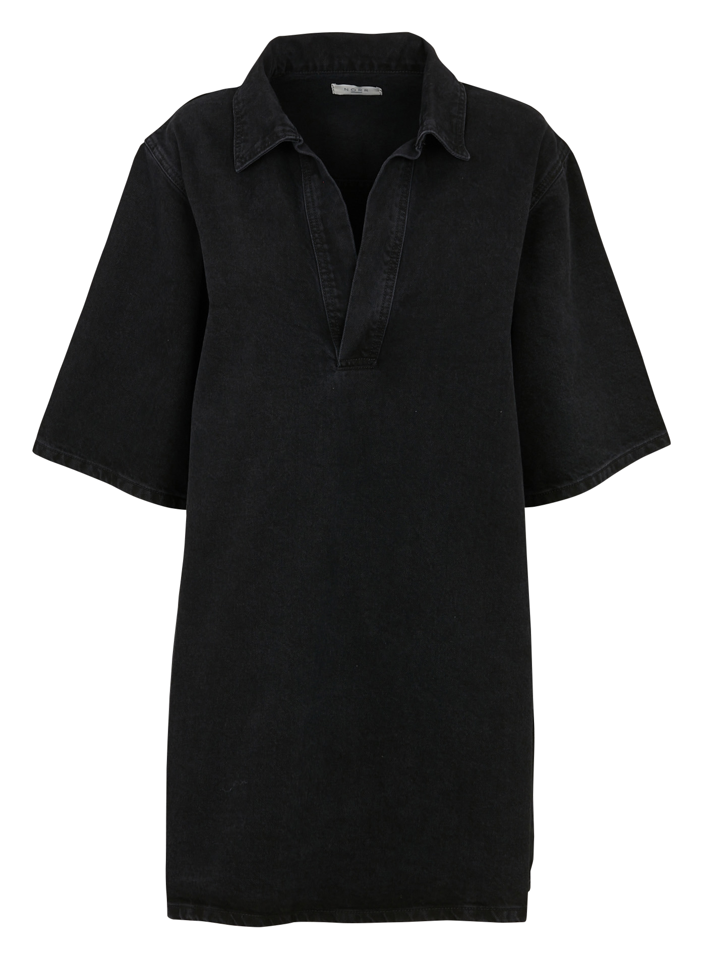 Short dress in blended organic cotton NORR Black