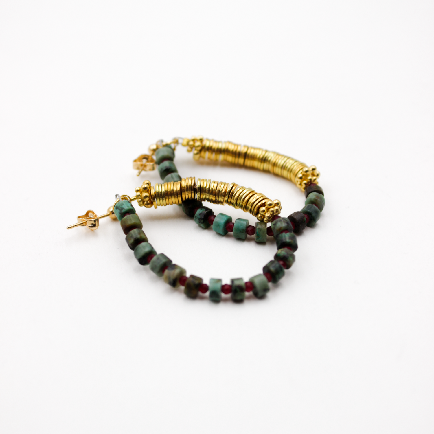 Heishi earrings - Charlotte L'ATELIER DES DAMES Golden