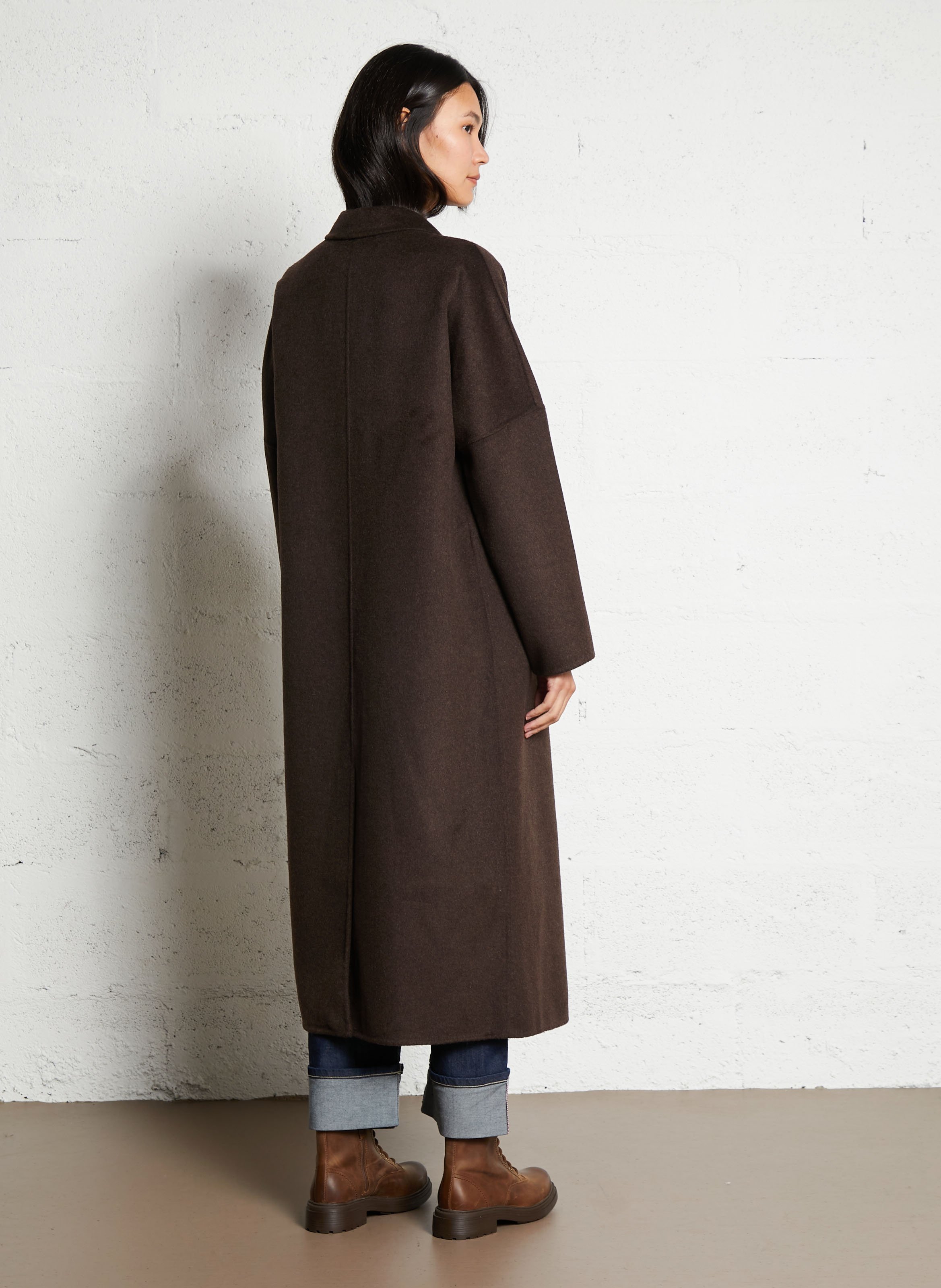 Langer einfarbiger Blazer IKKS Braun