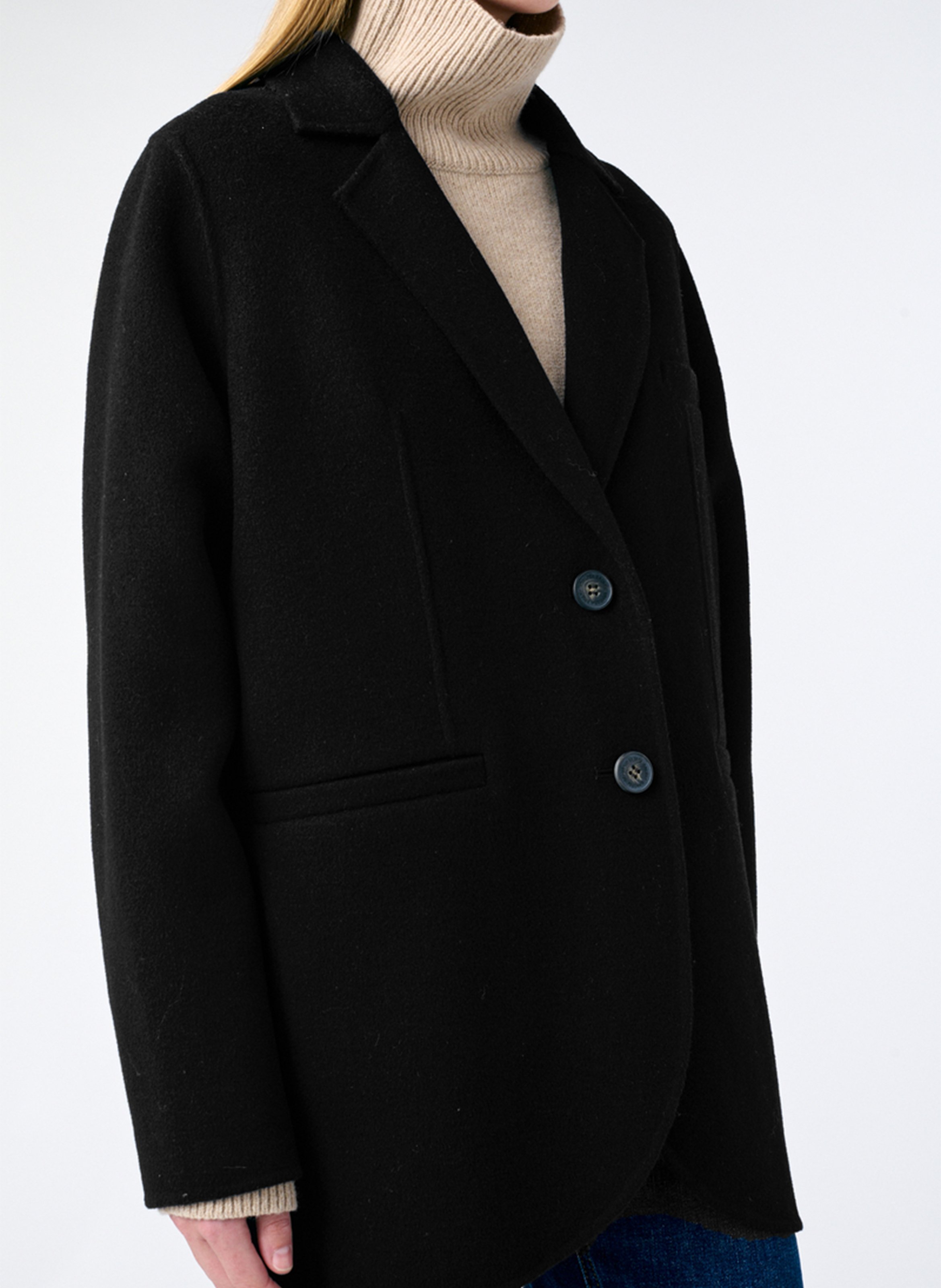 Blazer van wolmix VANESSA BRUNO Zwart