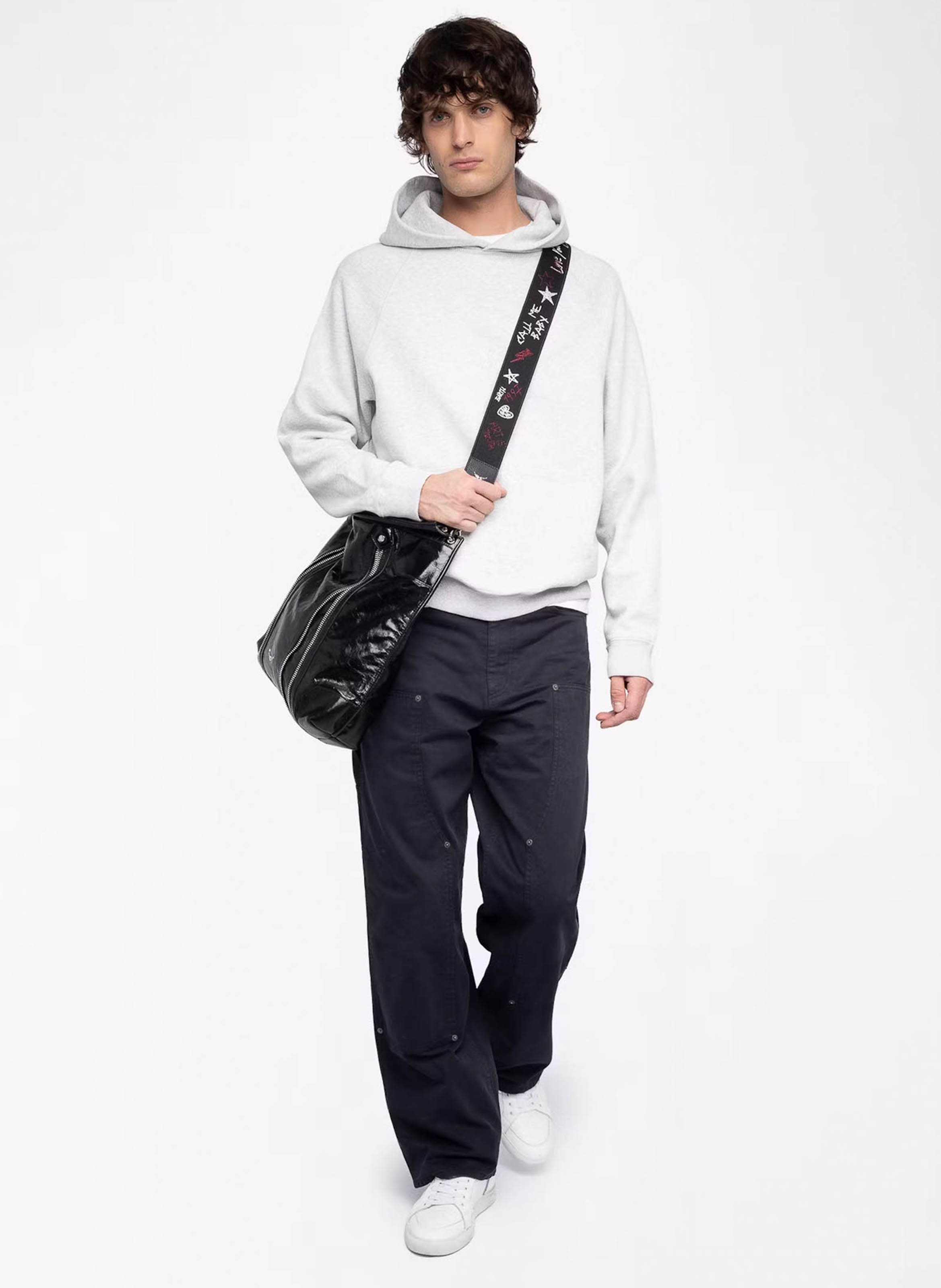 Gerade geschnittenes Kapuzensweatshirt aus Baumwolle ZADIG&VOLTAIRE Grau