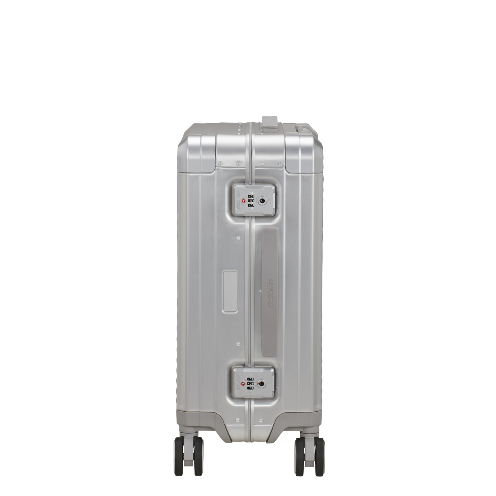 Aluminum suitcase with 4 wheels size S AMERICAN TOURISTER Silver