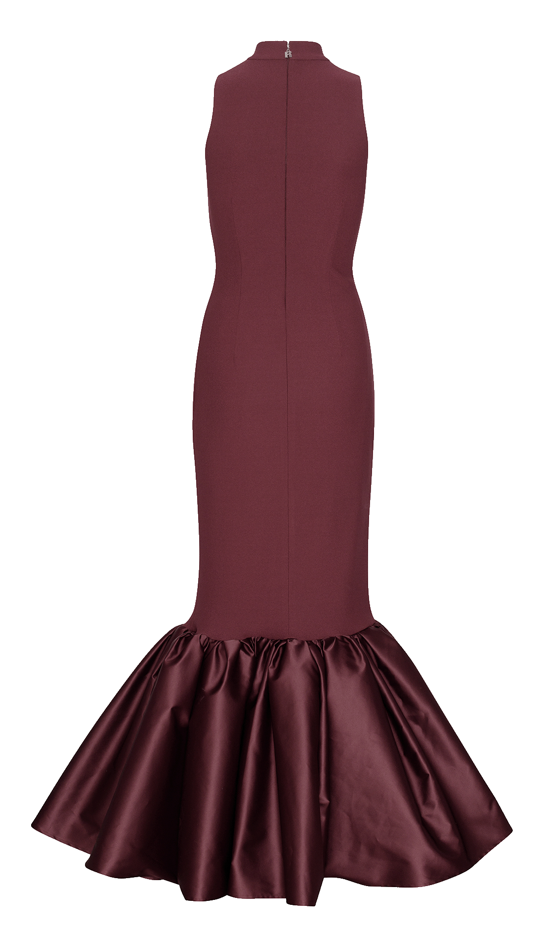 Long high-neck dress ROTATE Brown