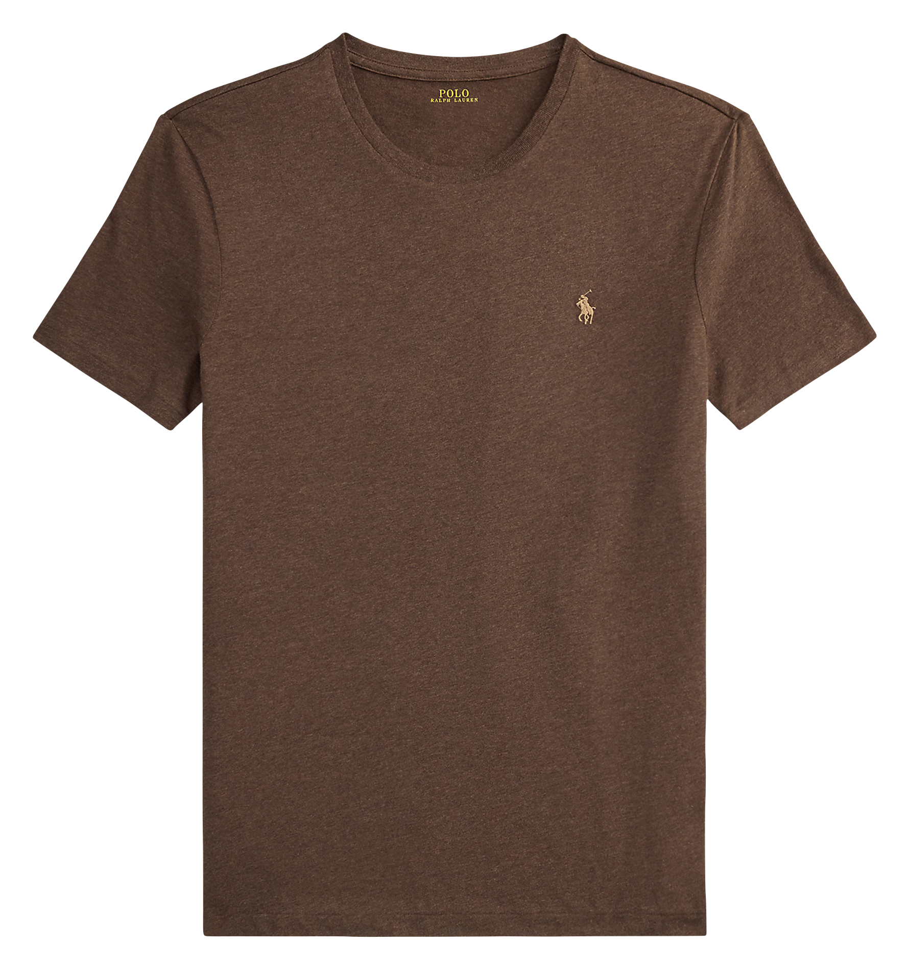 Tee-shirt col rond slim-fit en coton POLO RALPH LAUREN Marron