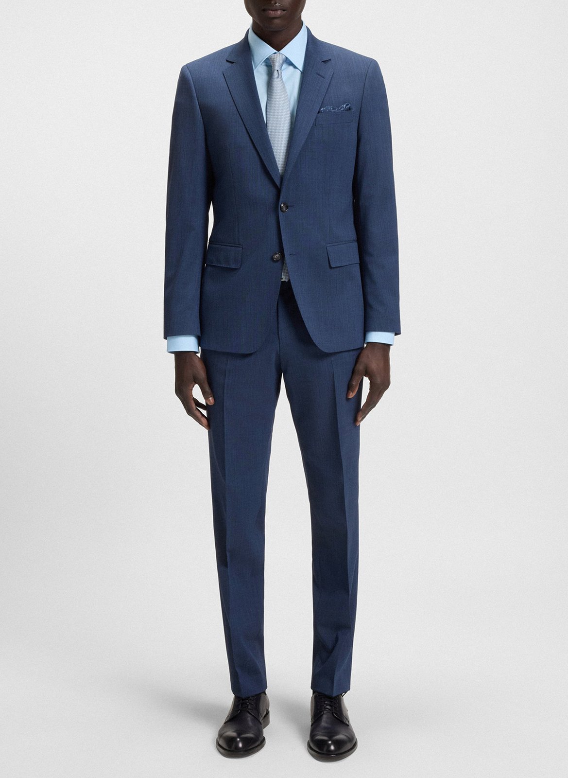 Cotton-blend shirt with classic collar BOSS Blue