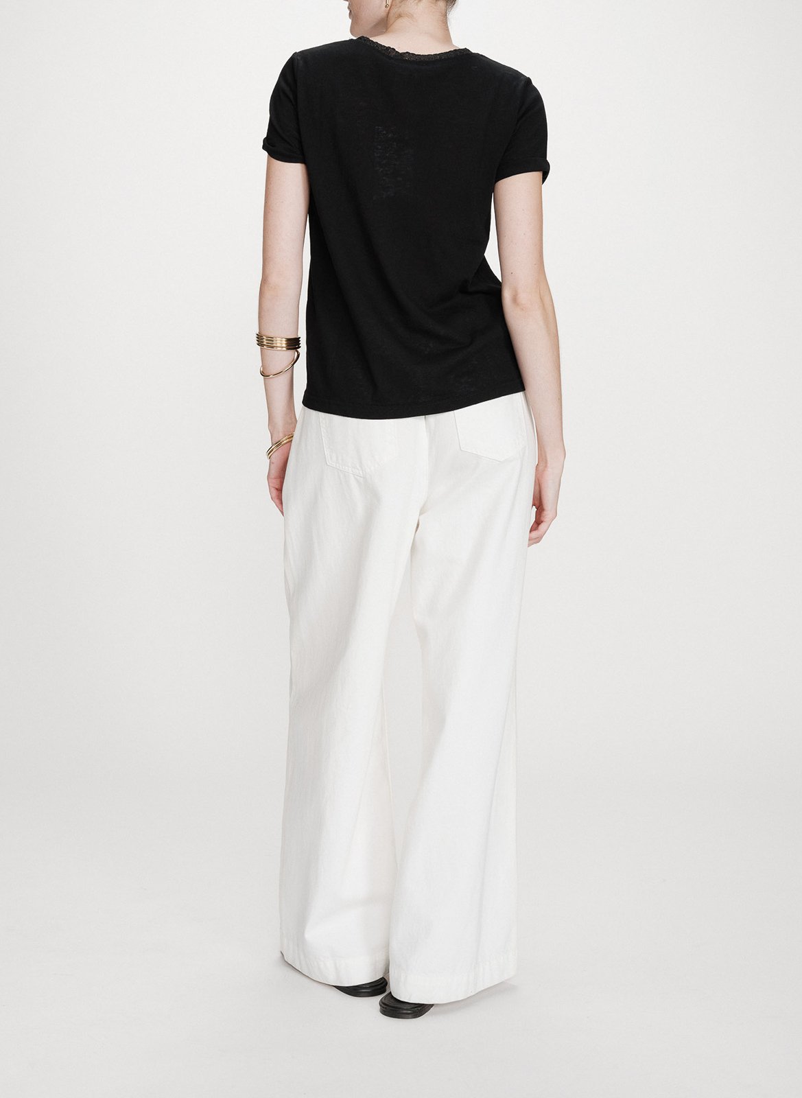 Basic cotton-mix T-shirt Black