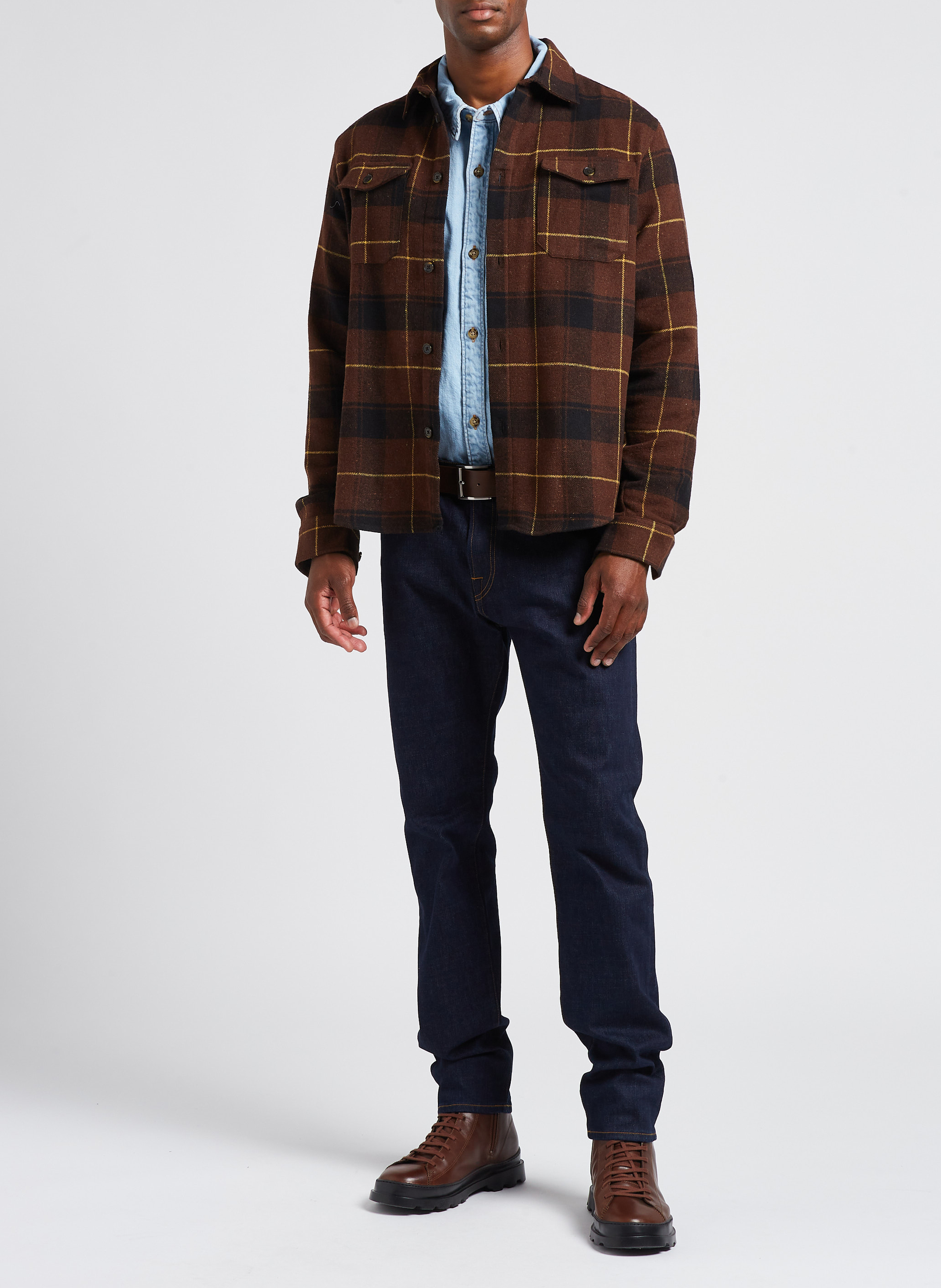 Blouse met klassieke kraag | katoenblend LES DEUX Veelkleurig