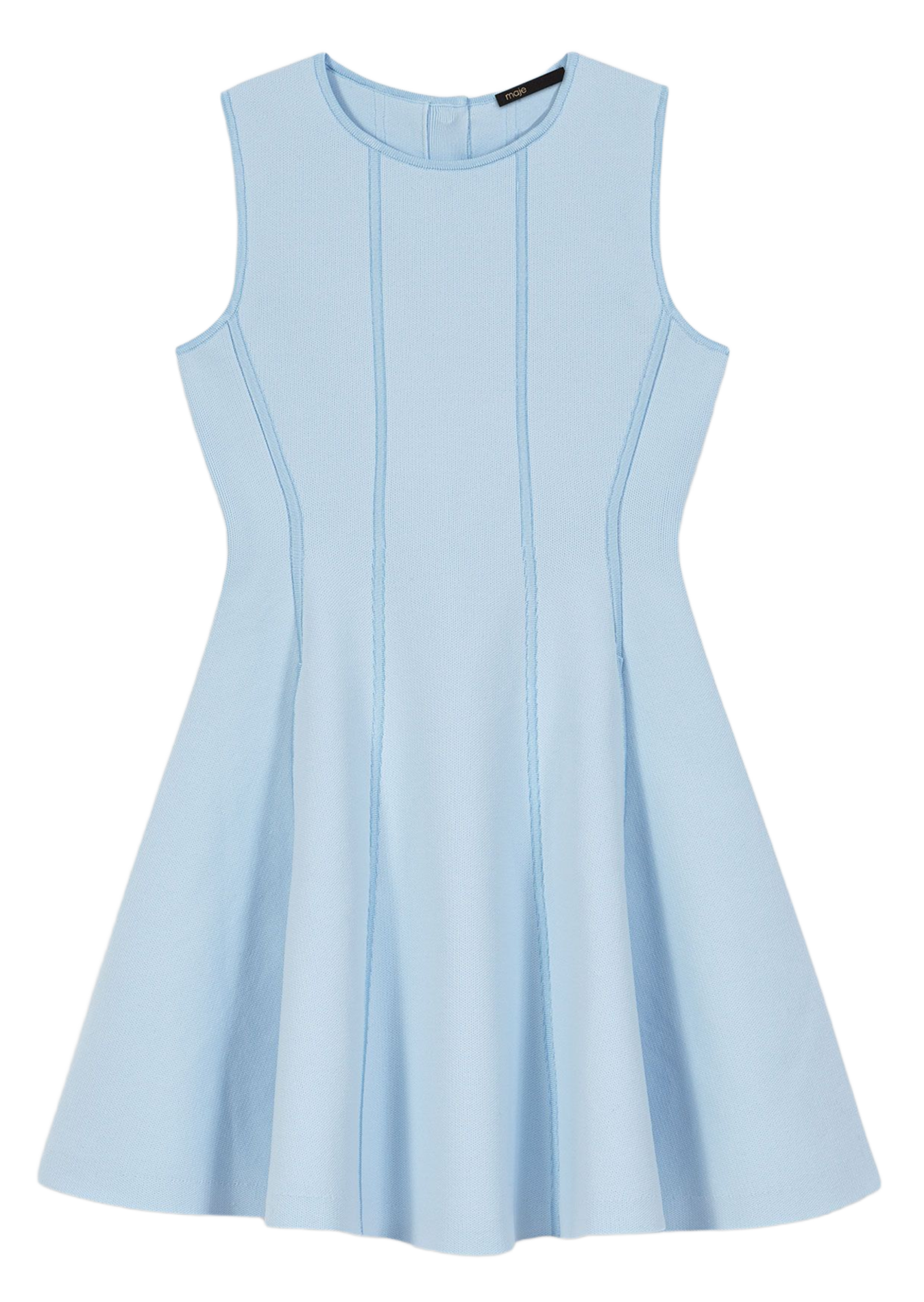 Korte jurk met ronde hals MAJE Blauw