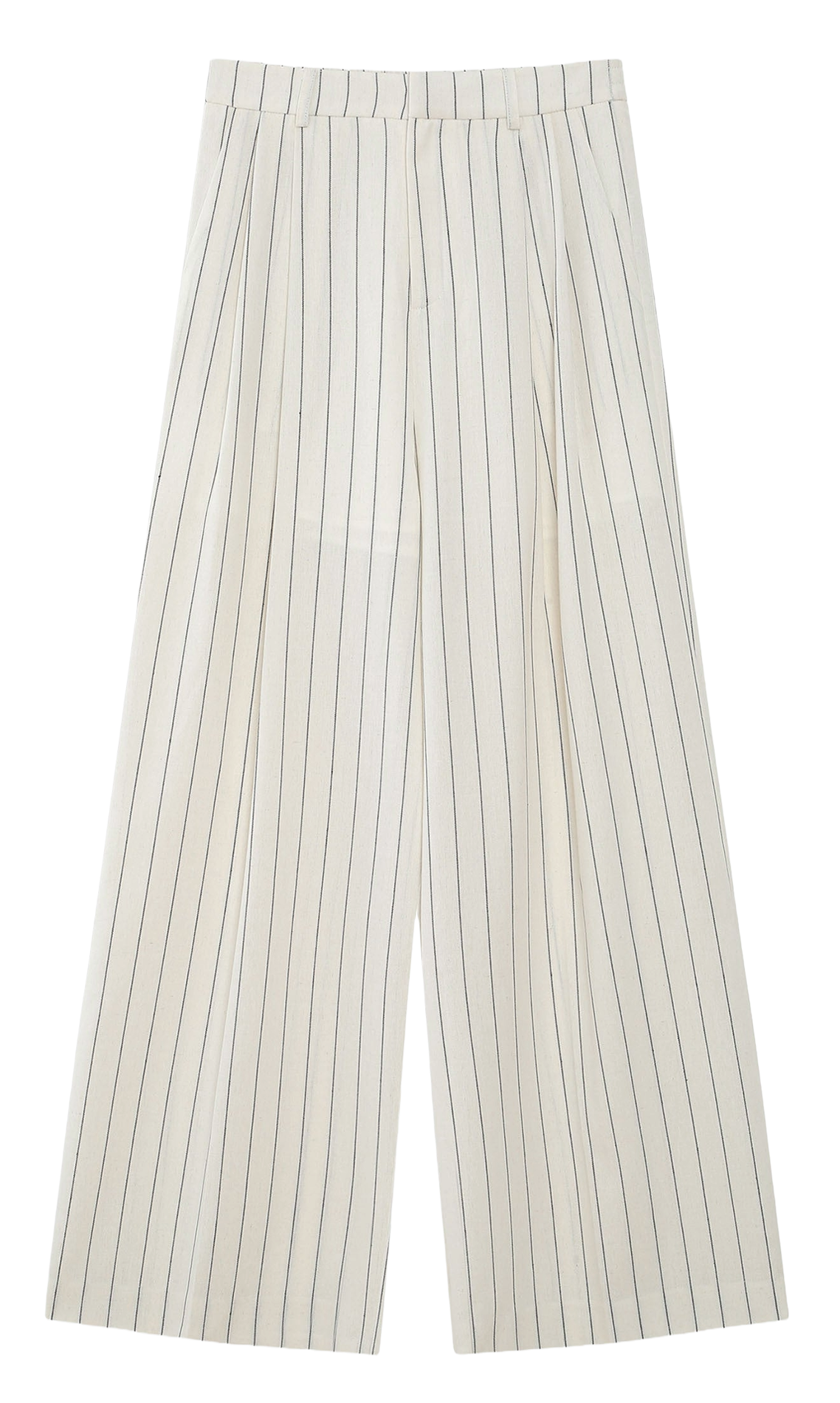 Pantalon large à rayures GRACE ET MILA Blanc