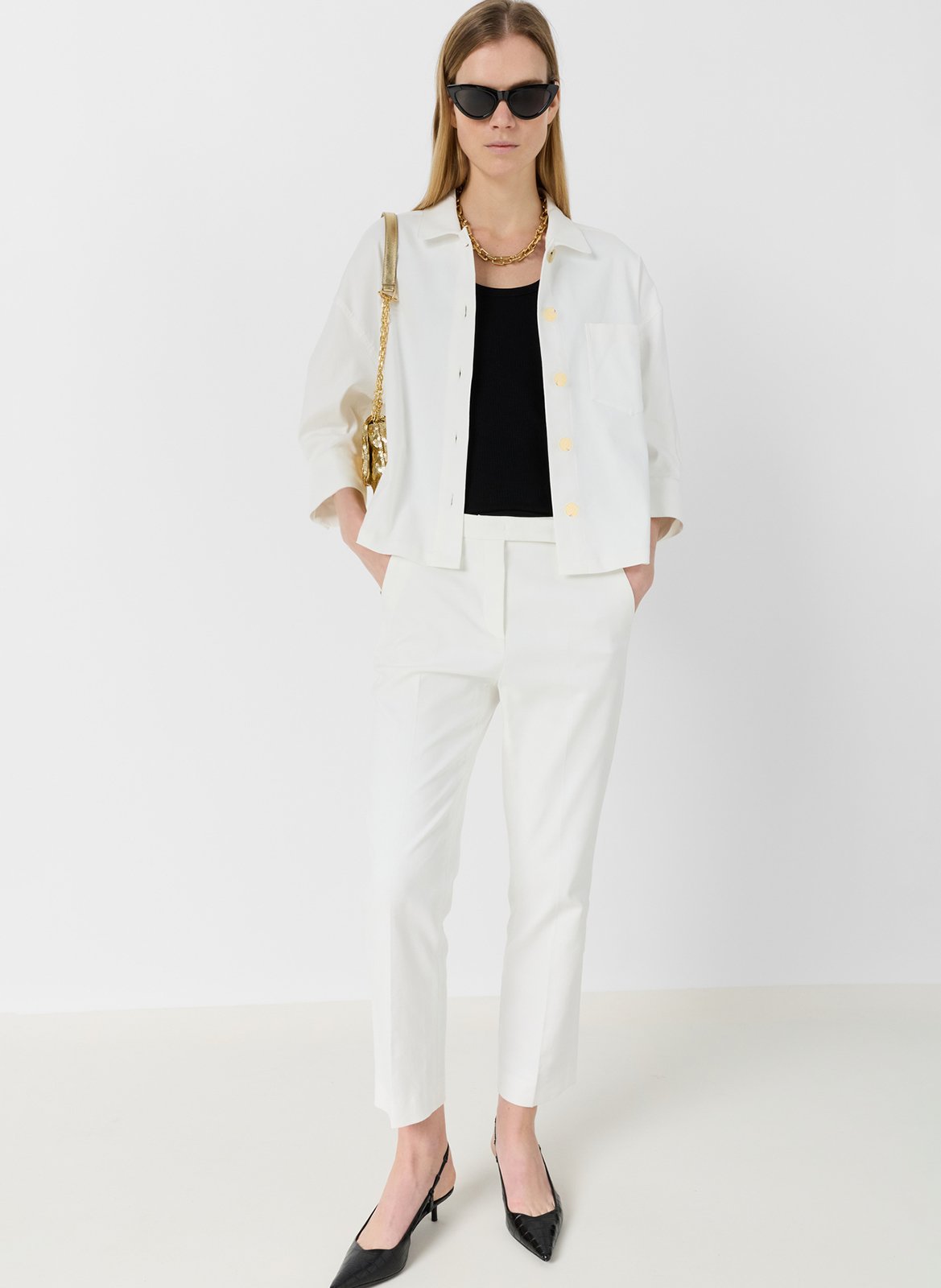 Oversized cotton-blend overshirt with classic collar GERARD DAREL Beige